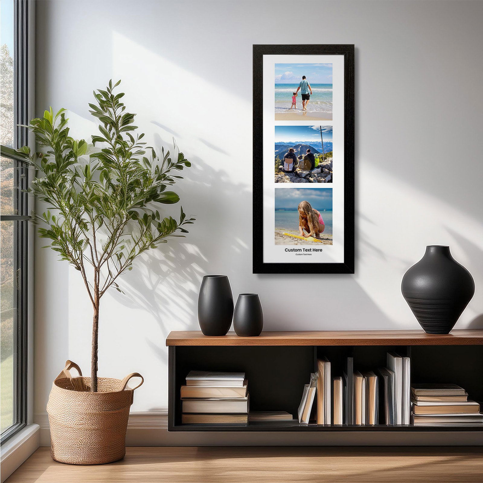 custom triple photo picture with personalised text