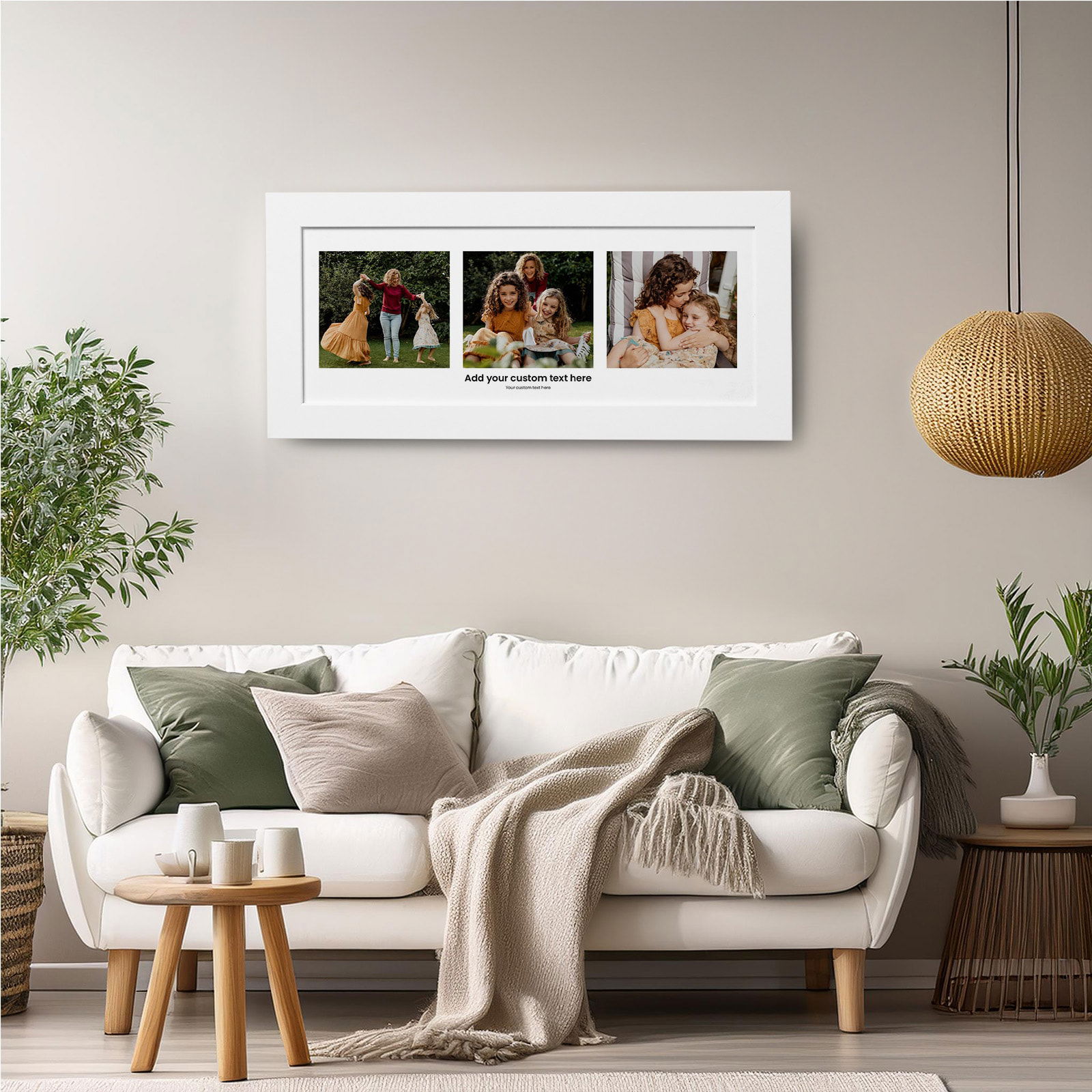 custom 3 image photo picture unique text