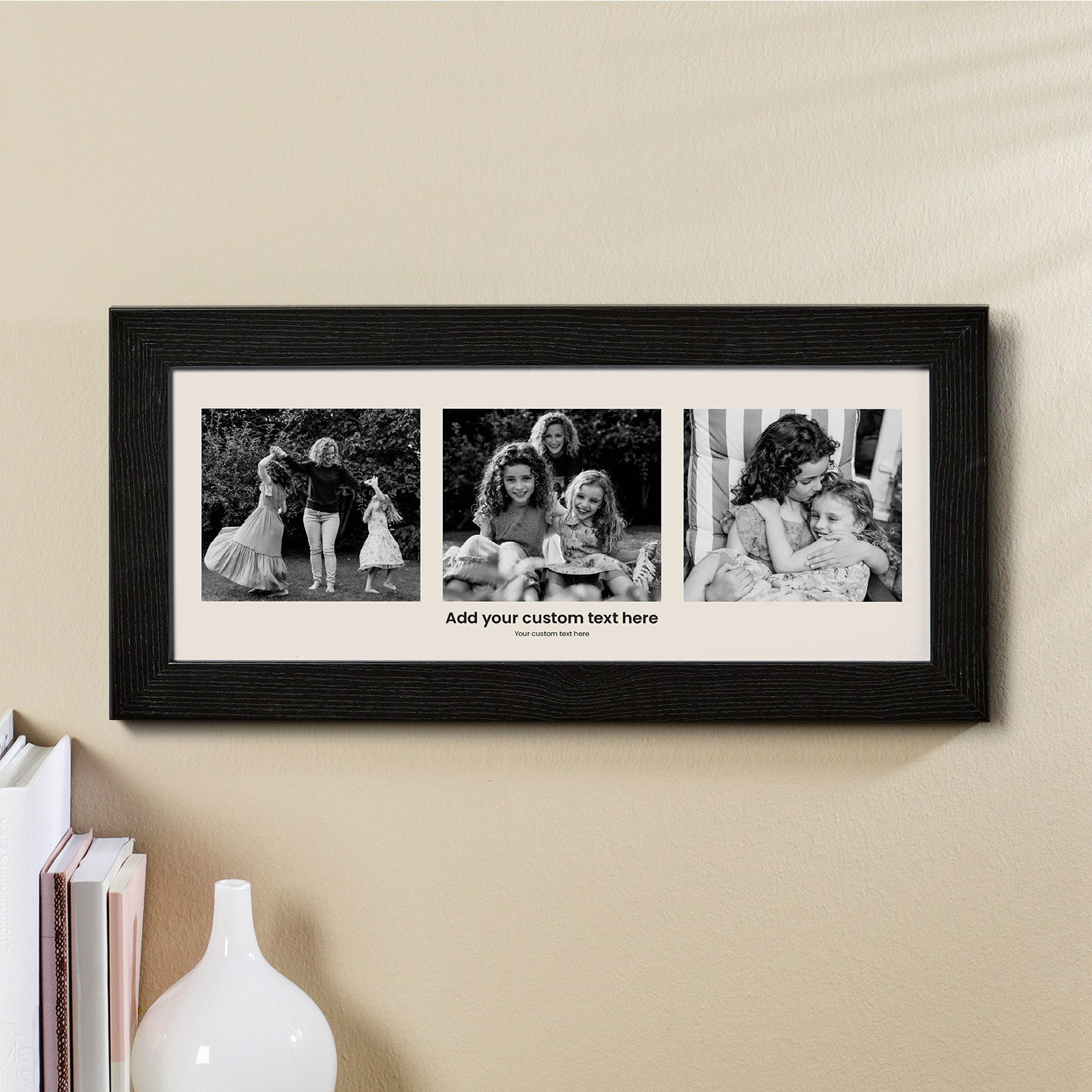 3 image custom photo print with unique text