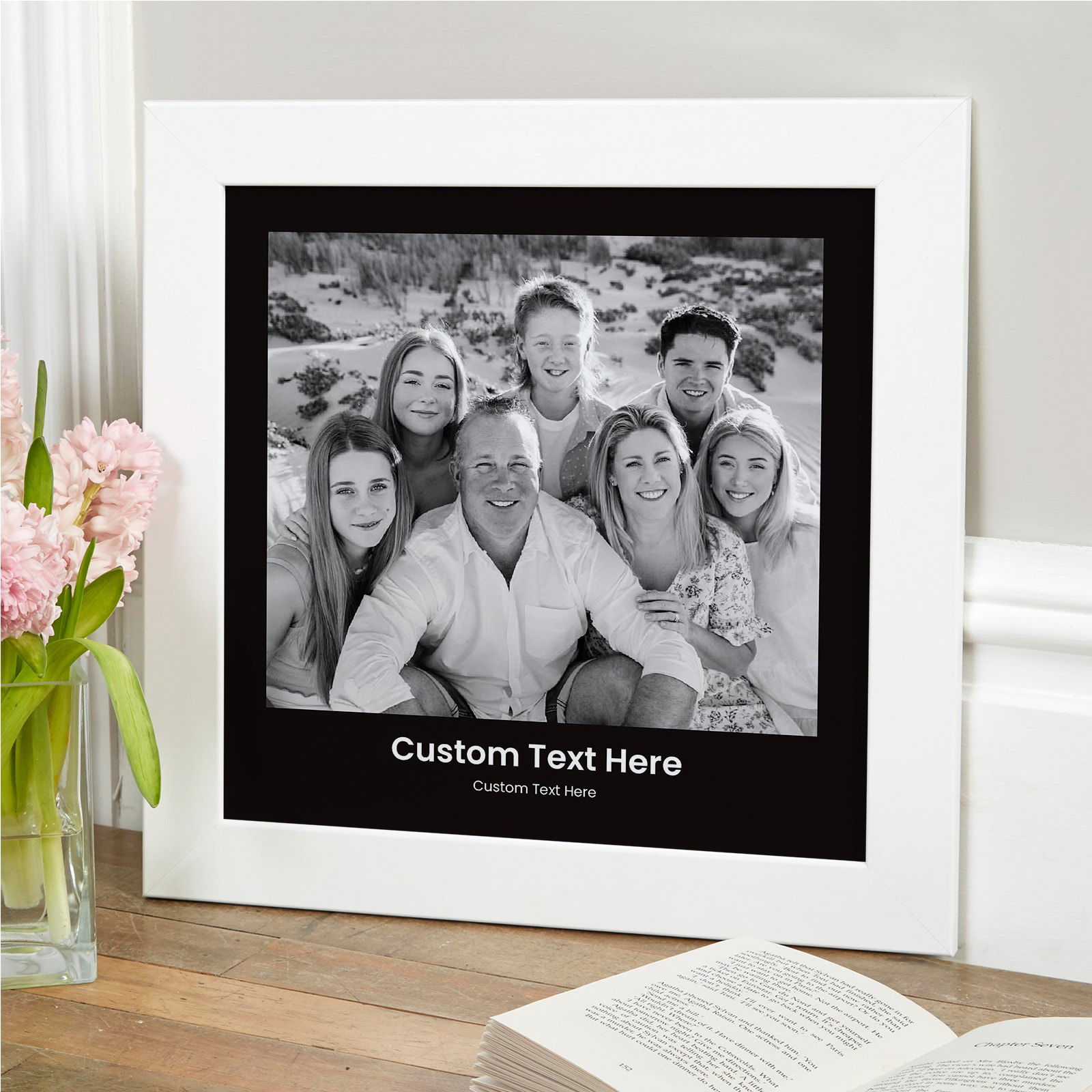 square photo poster custom text