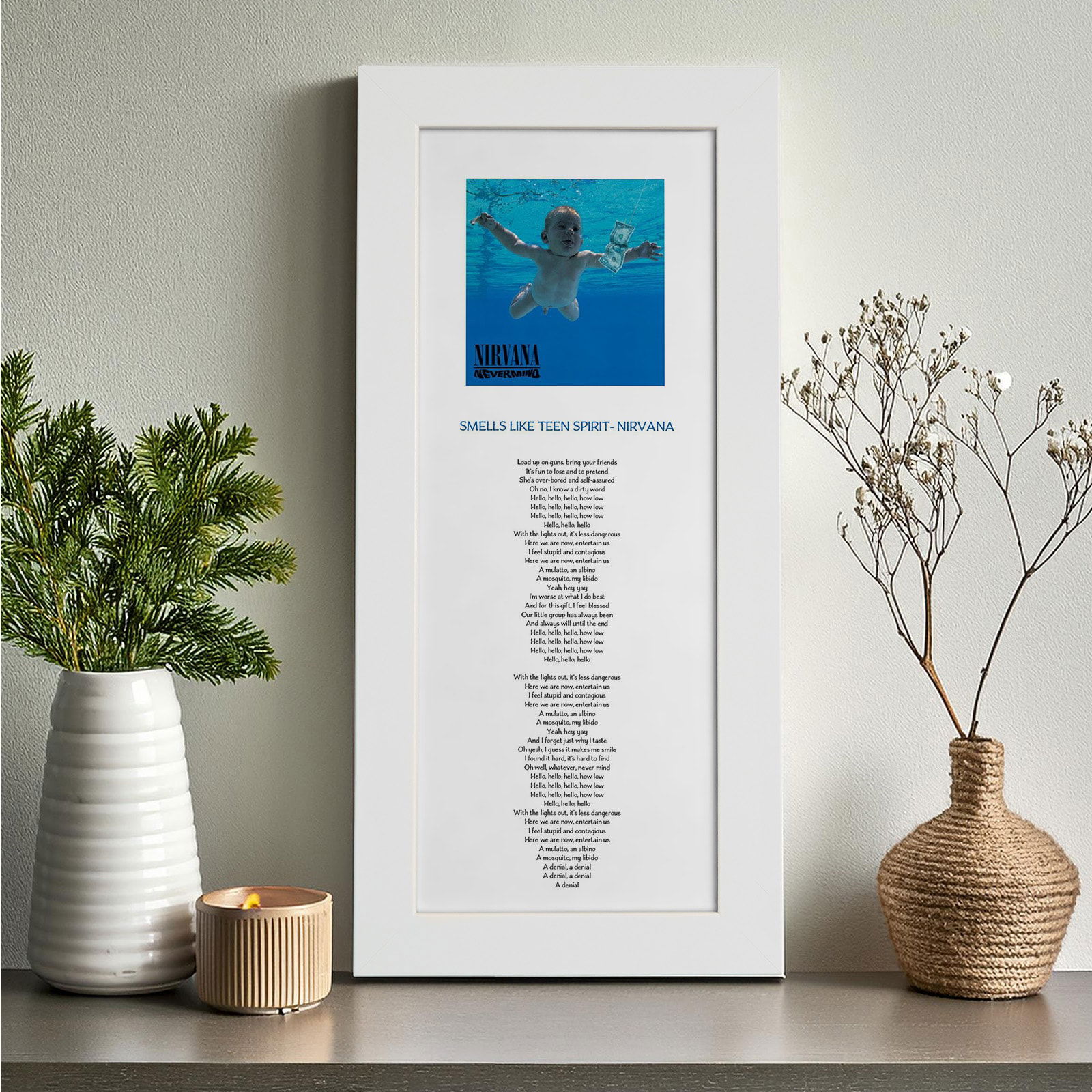 song lyrics picture custom made