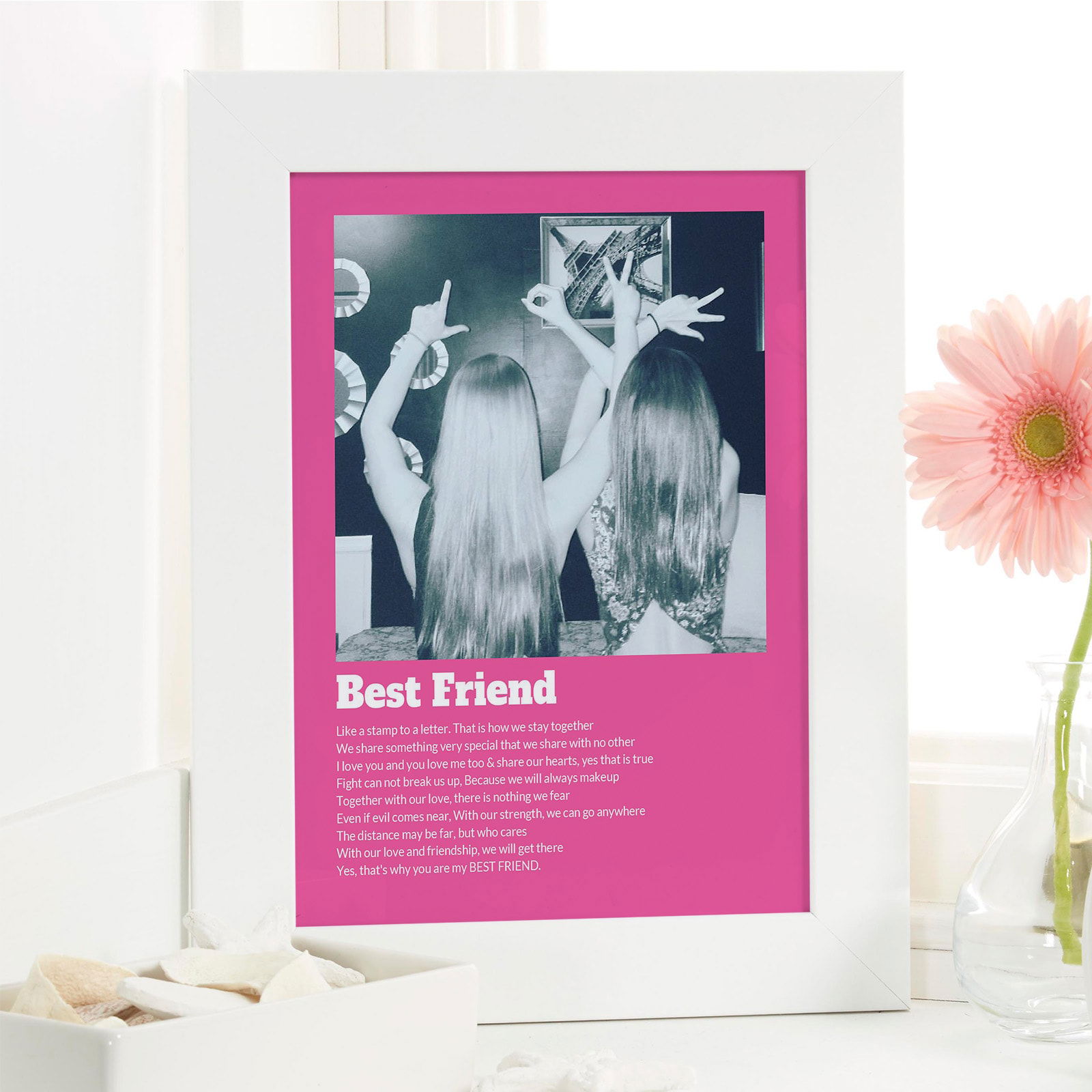 photo gift for best friend with verse