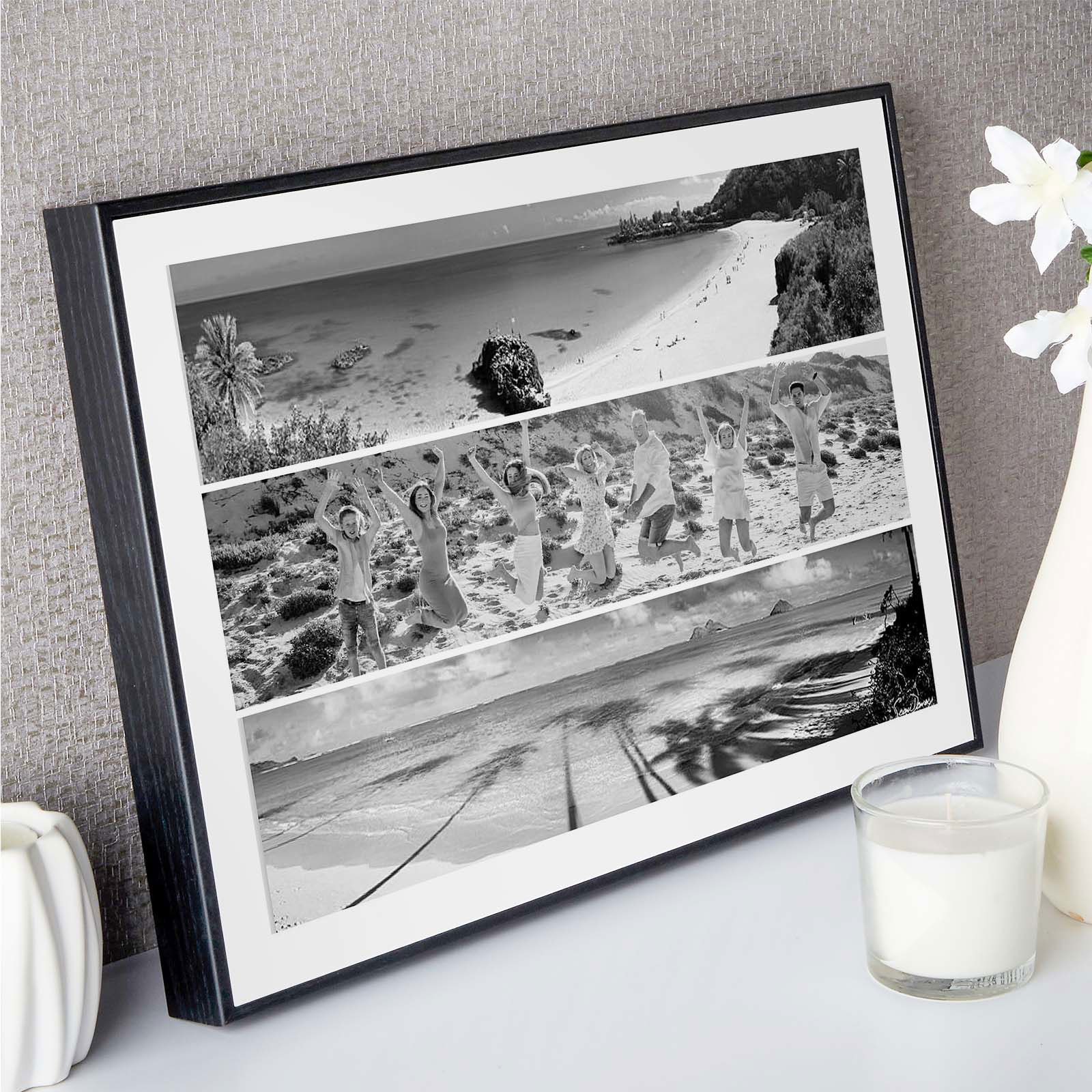 panoramic photo picture box frame 3 images