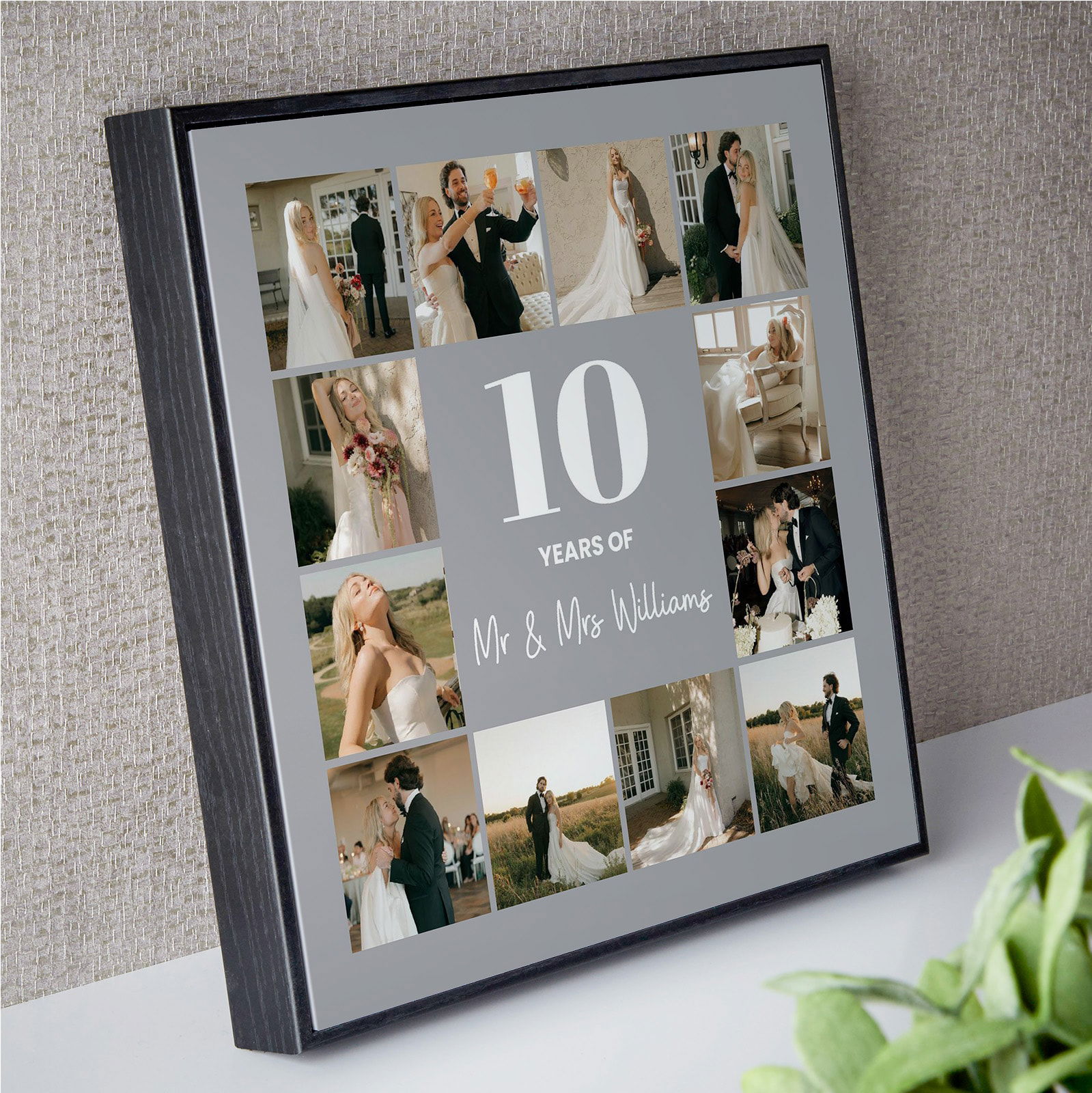 Large photo collage print for anniversary gifts with custom images and text