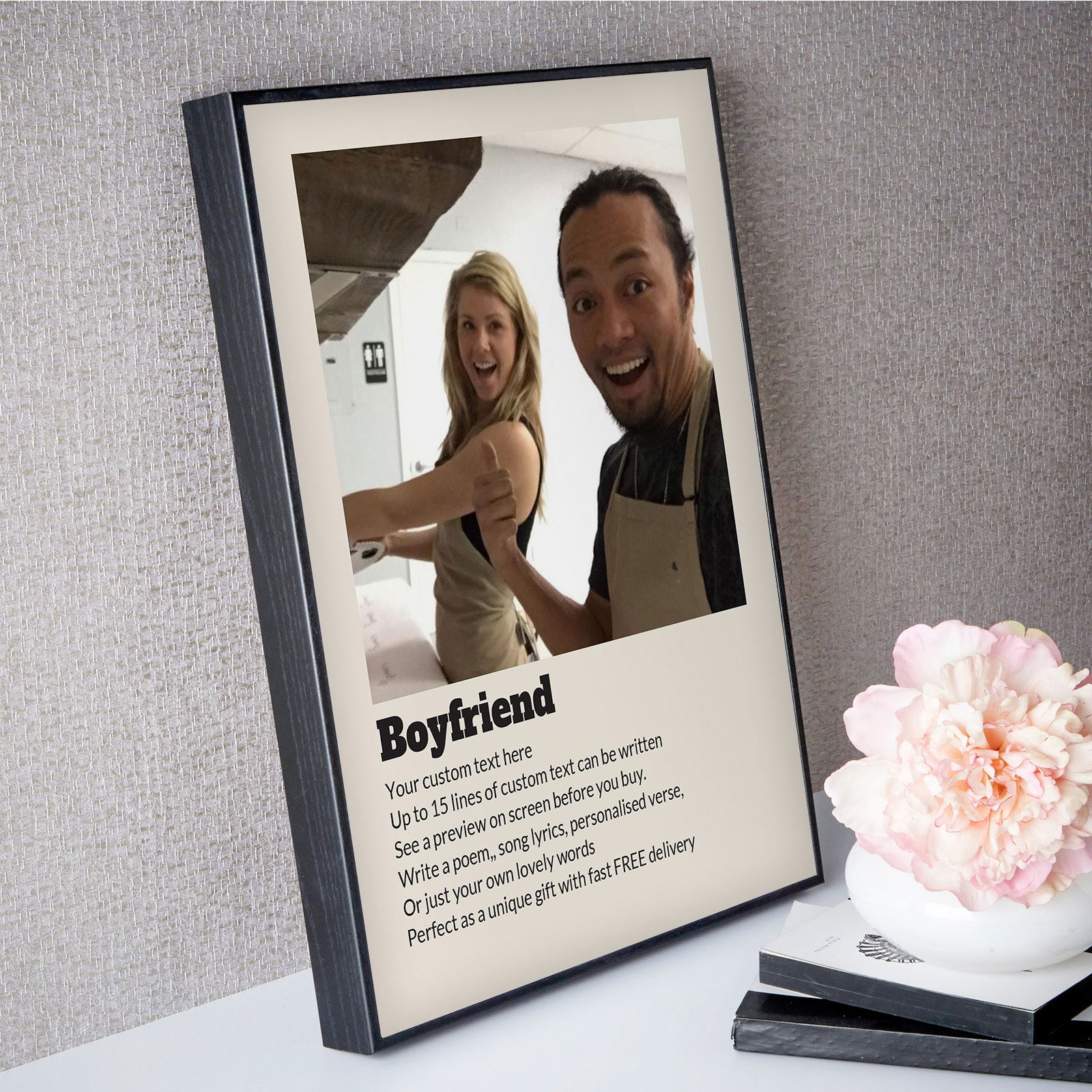 photo gift for boyfriend box frame wall art