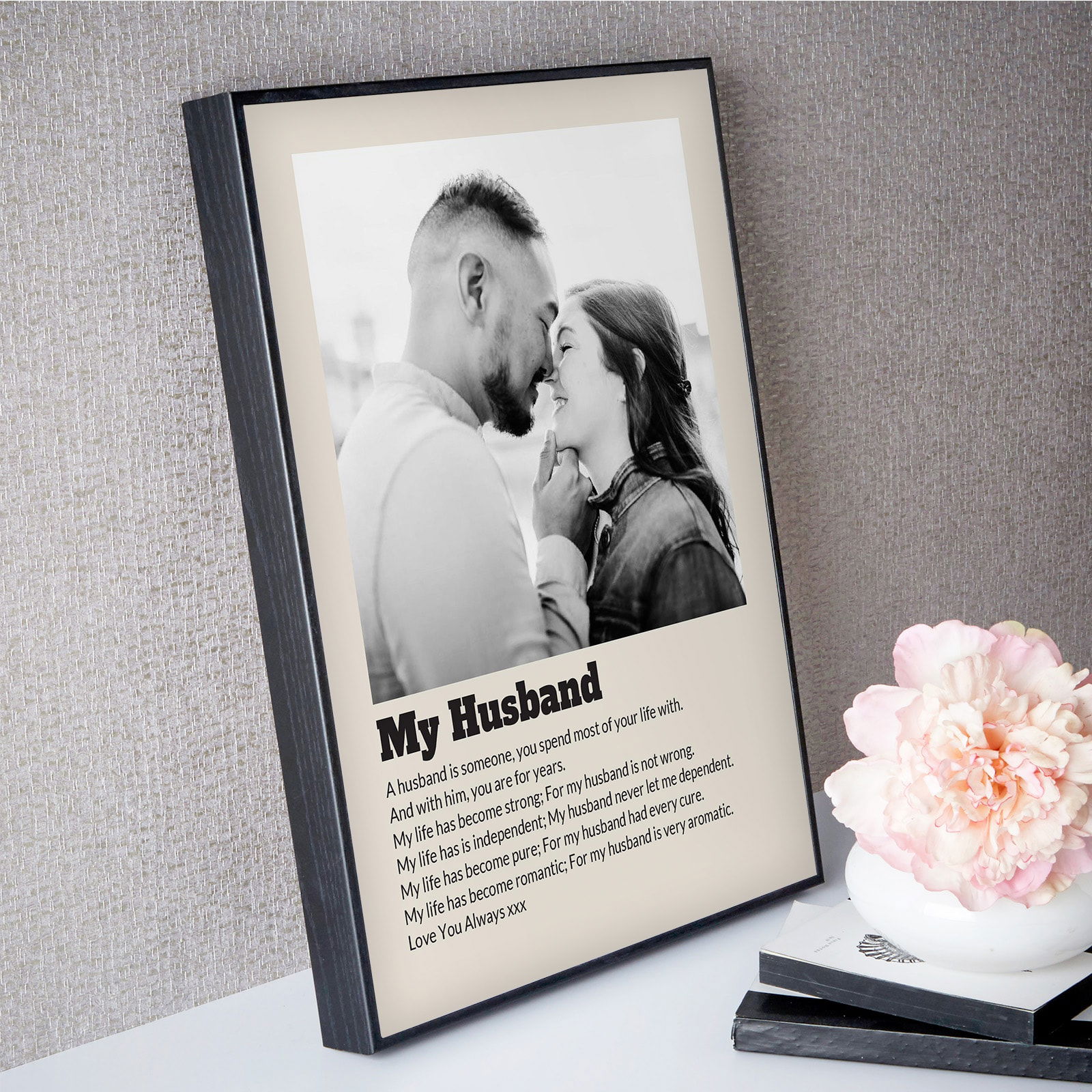 photo gift for husband box frame wall art