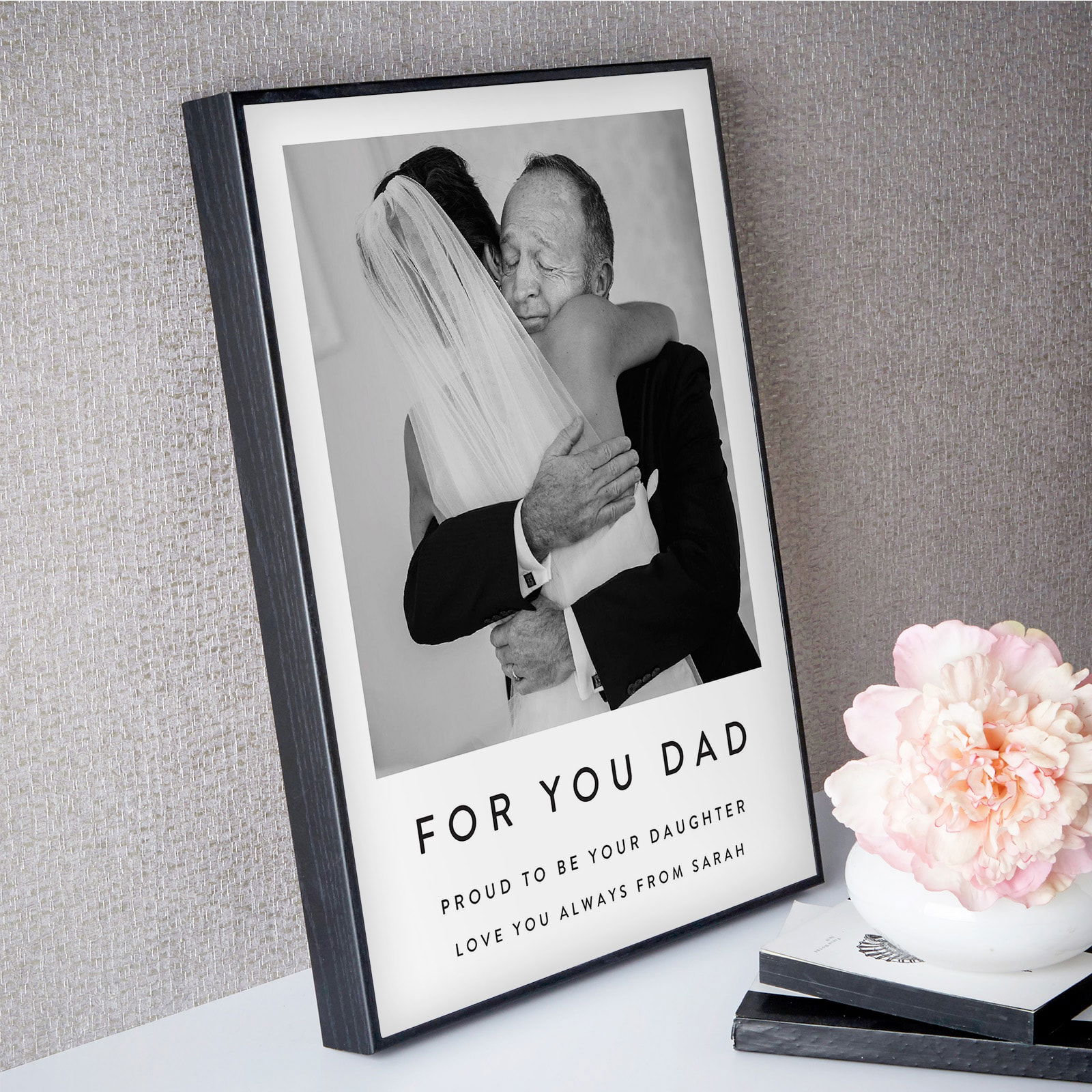 dad photo gift personalised wall art