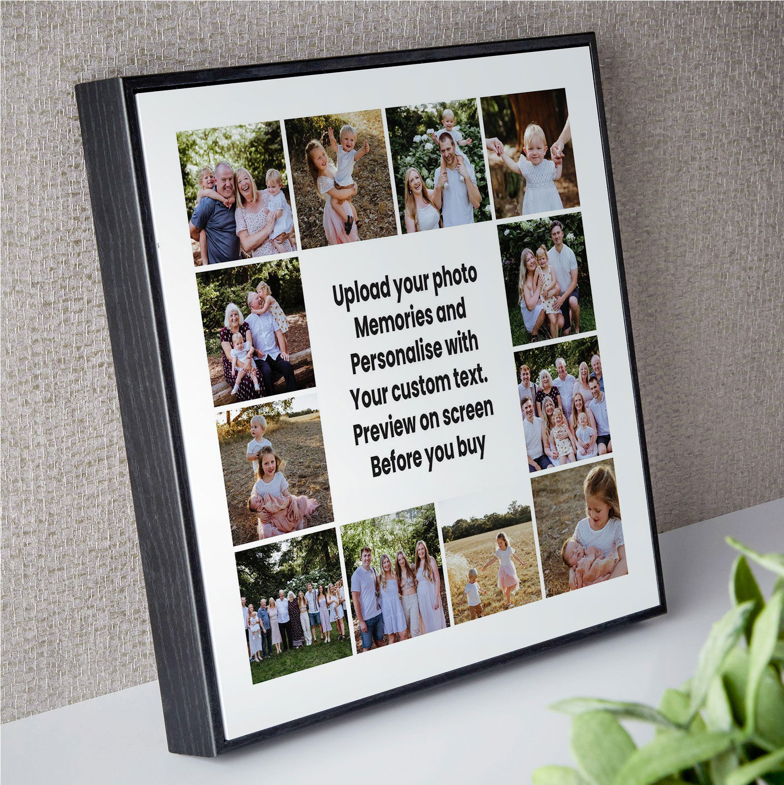 photo collage picture personalised text box frame