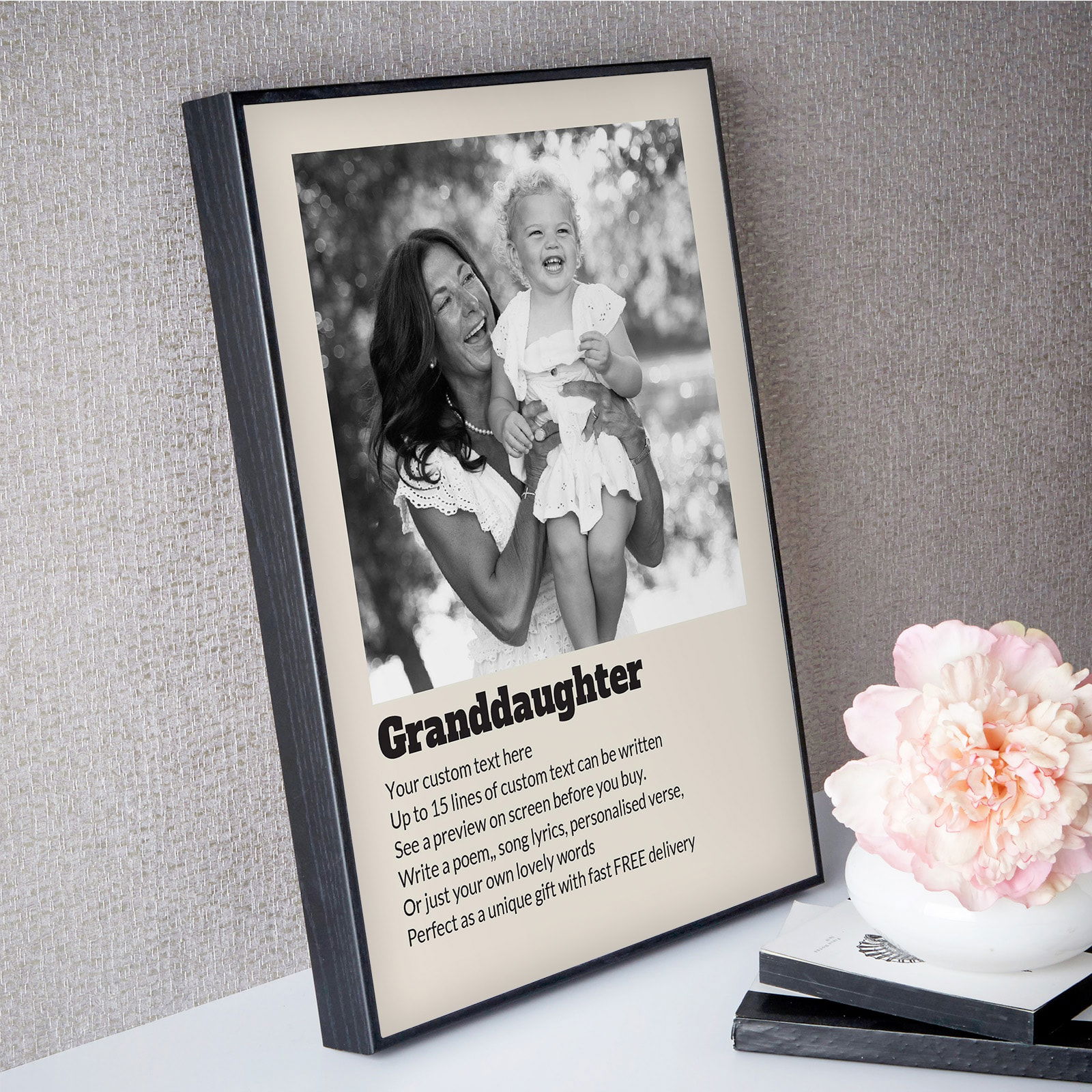 photo gift for granddaughter with verse