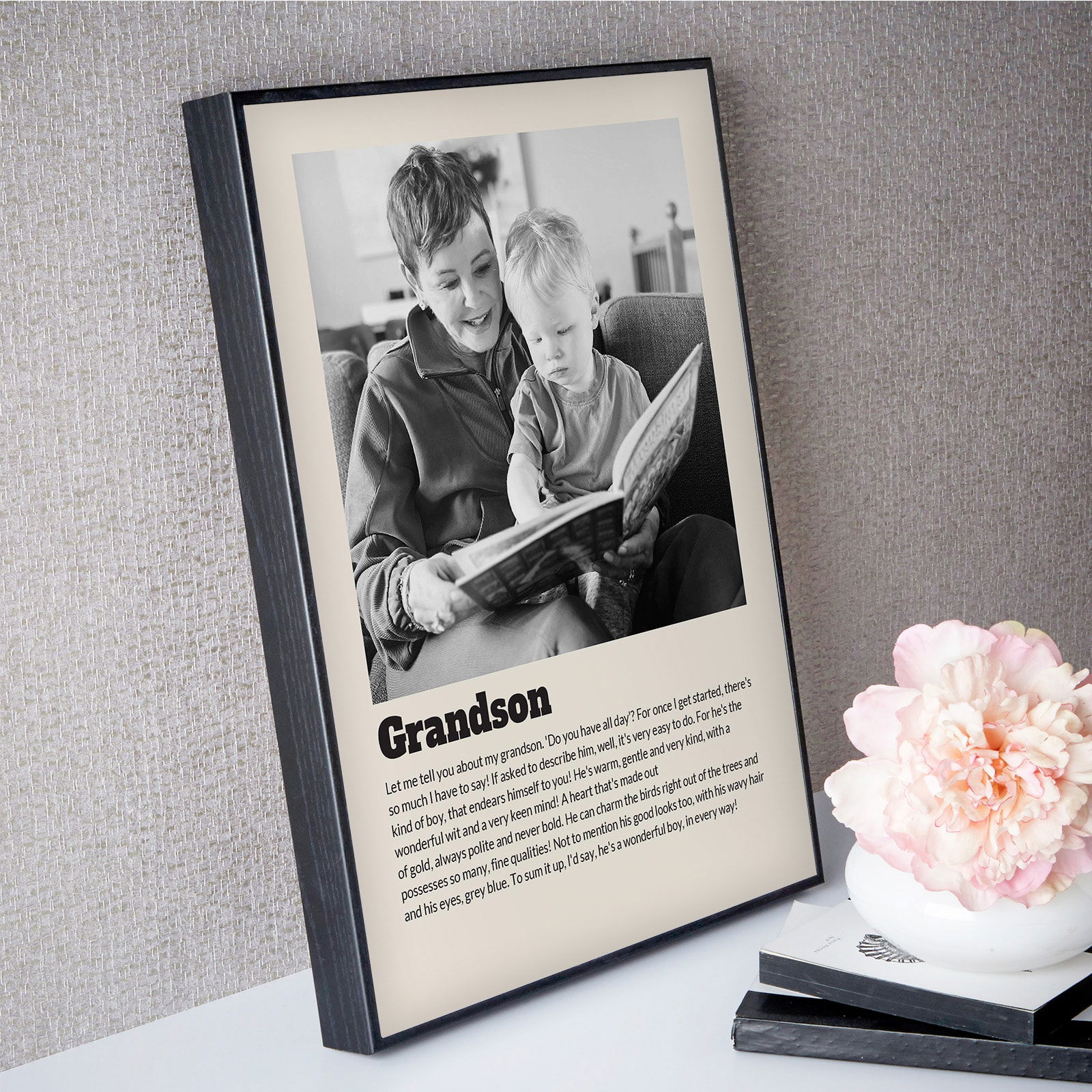 photo gift for grandson box frame wall art