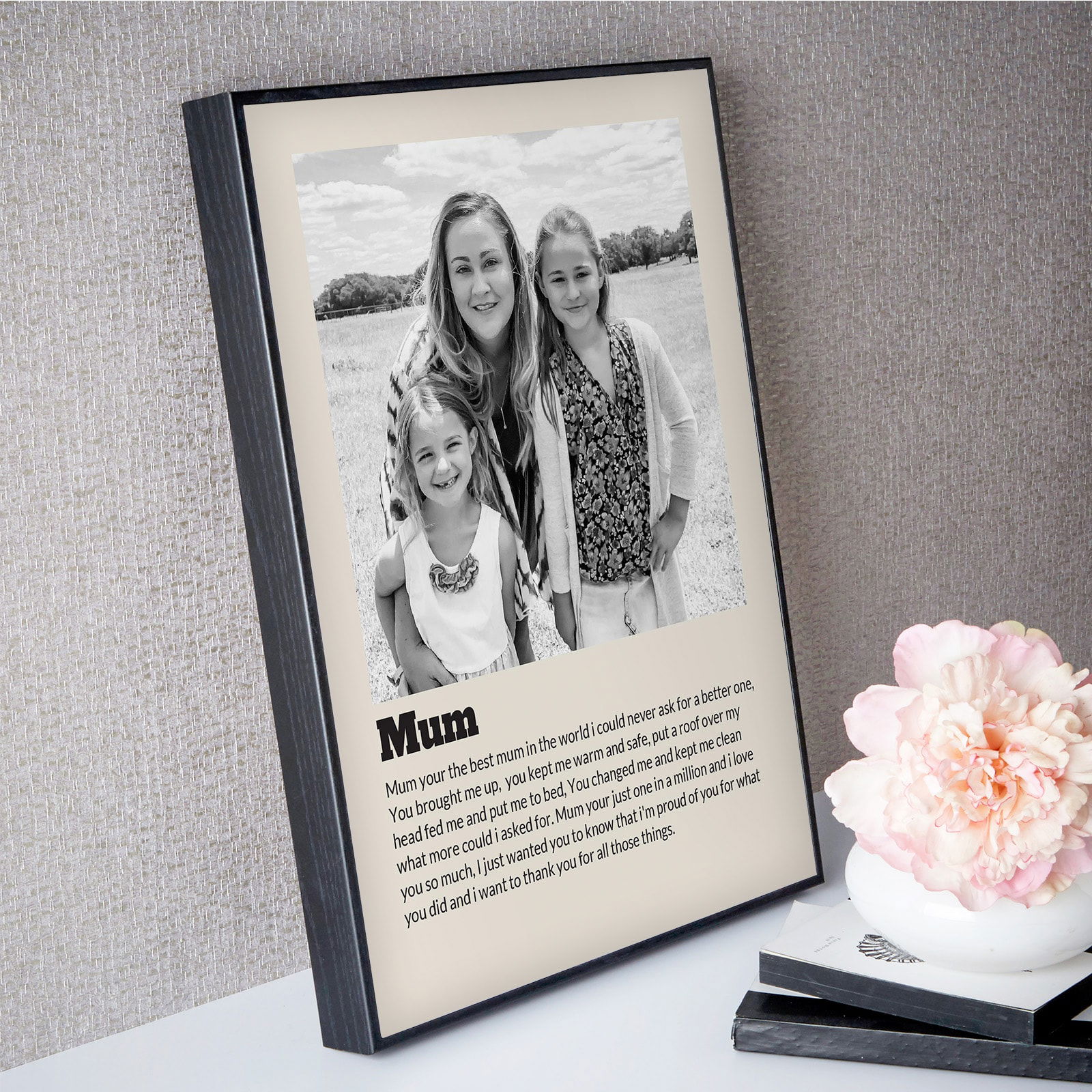 photo gift for mum box frame wall art