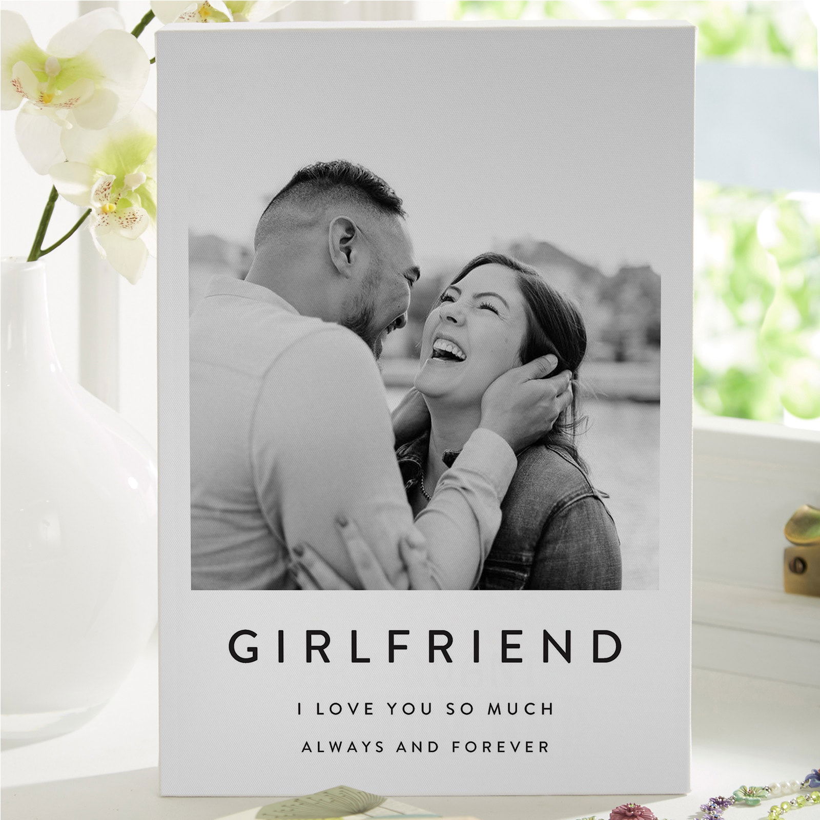 girlfriend gift custom photo canvas