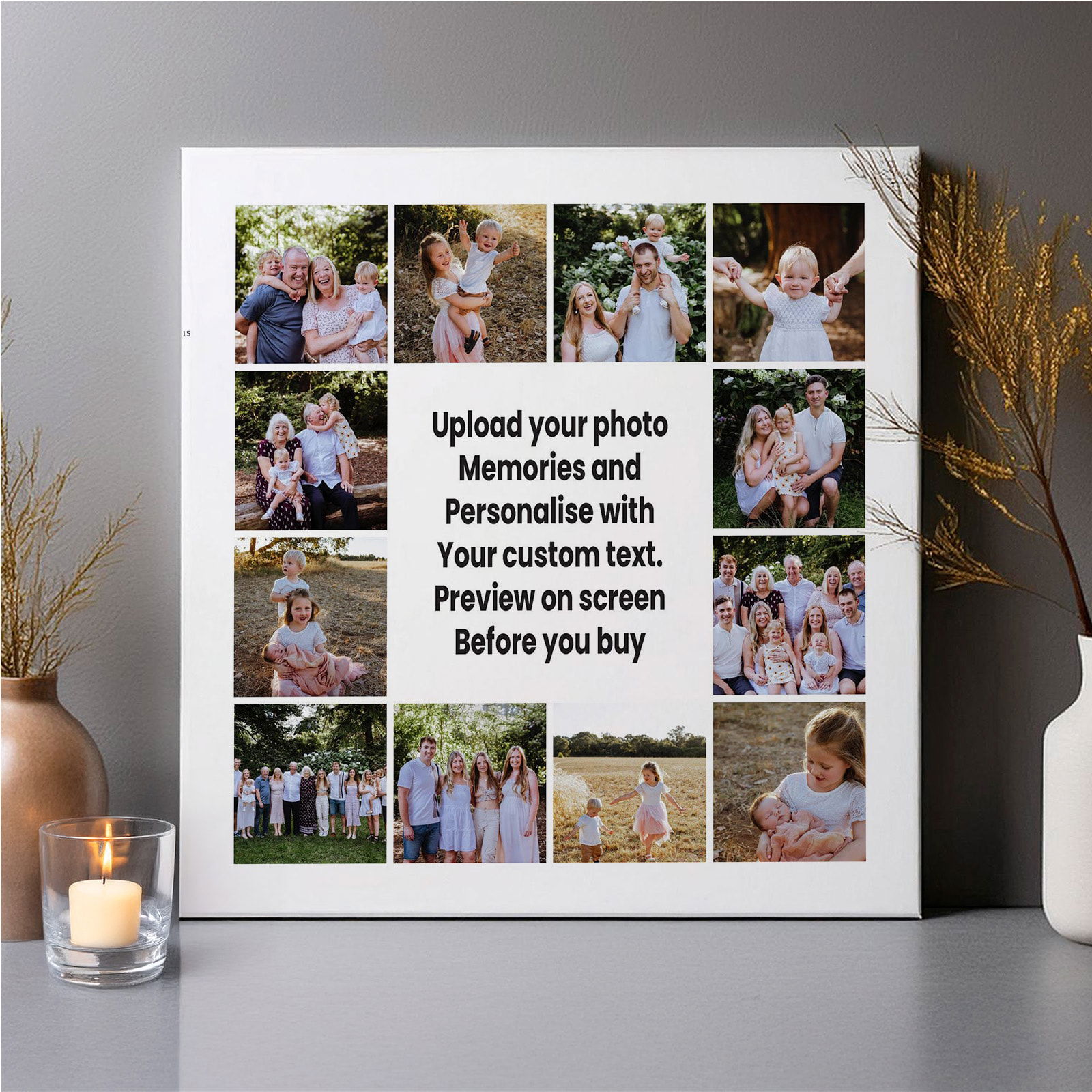 photo collage montage canvas custom text
