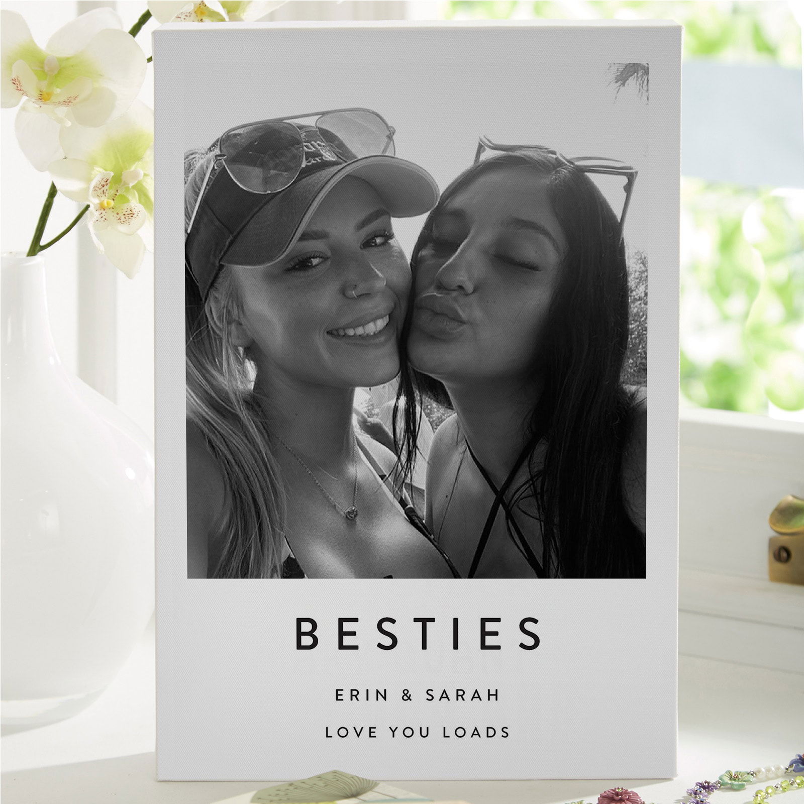 best friend photo on canvas