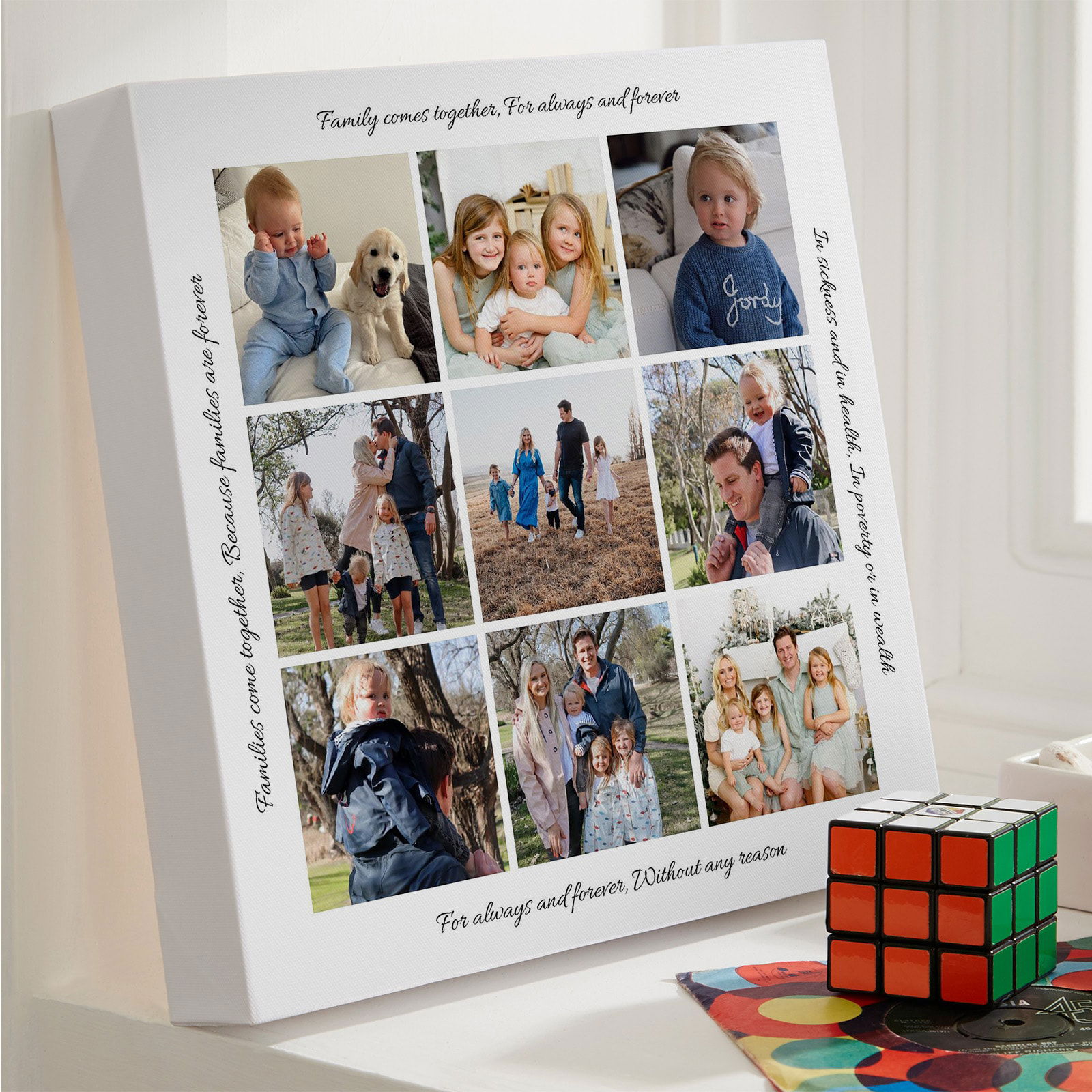 photo collage grid personalised canvas