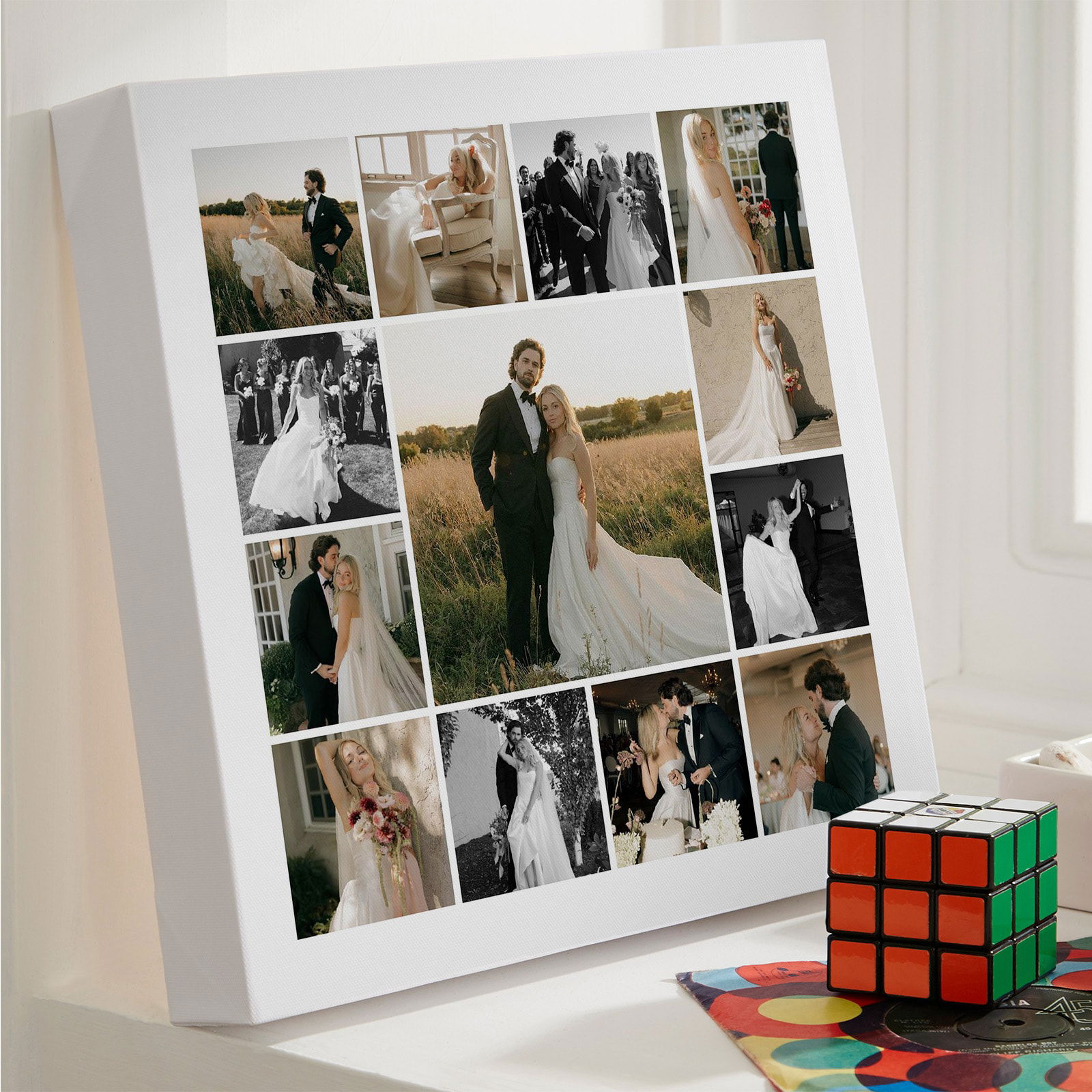 wedding photo canvas collage