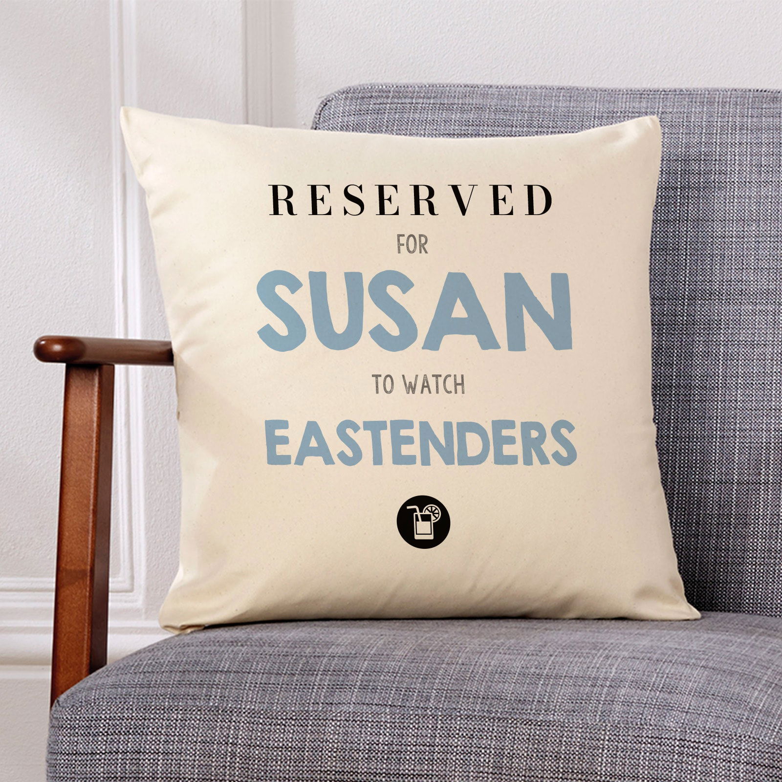 reserved to watch eastenders cushion