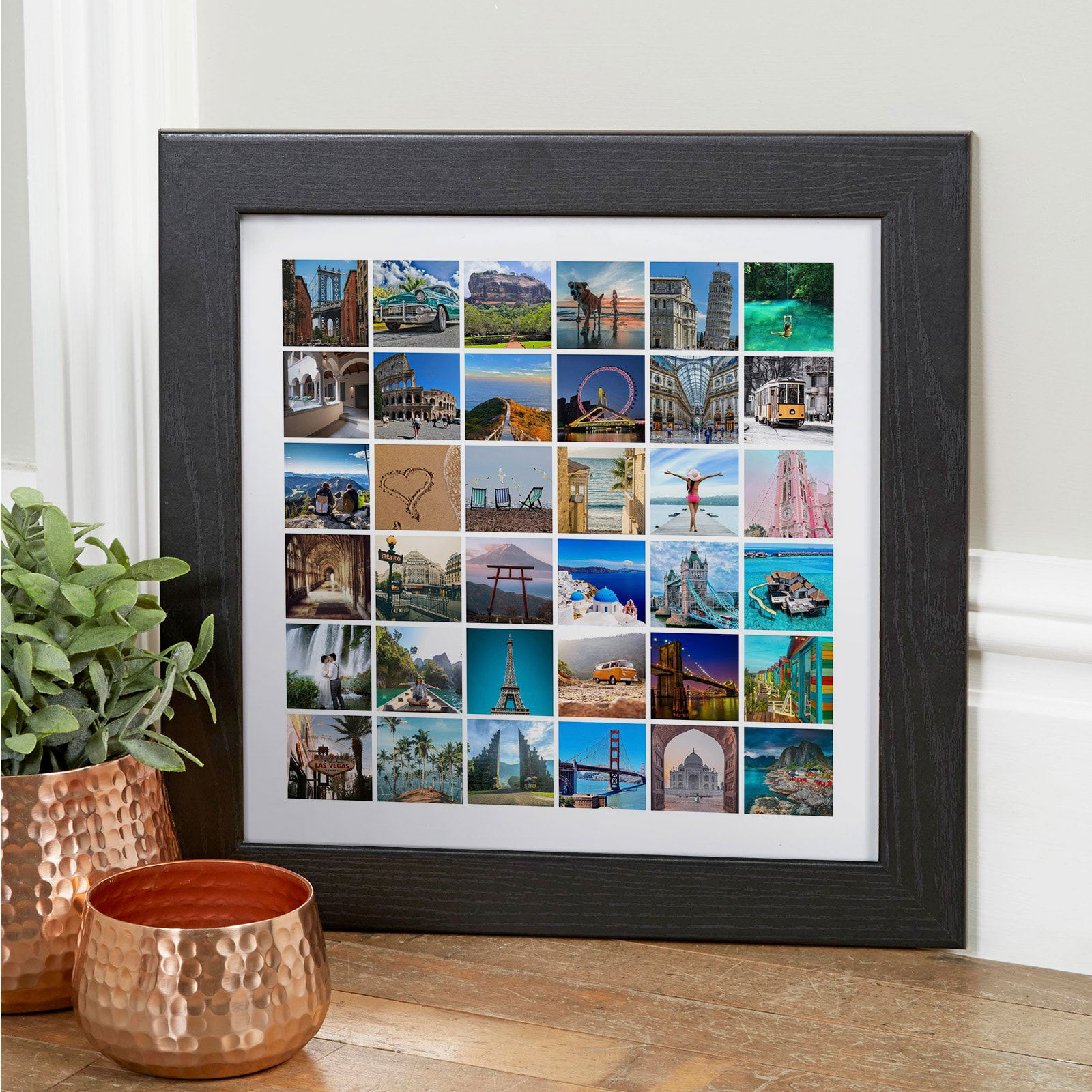 square photo wall art multiple apertures