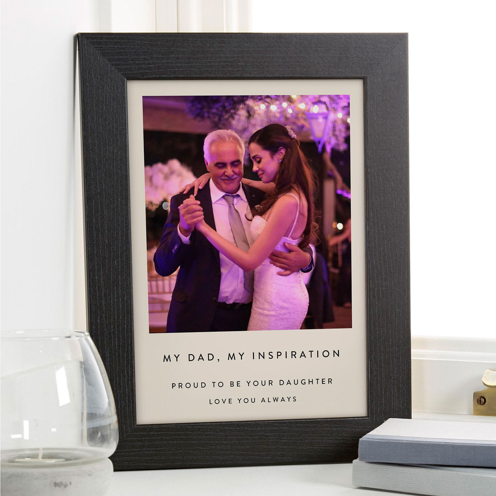 personalised photo gift for dad framed print