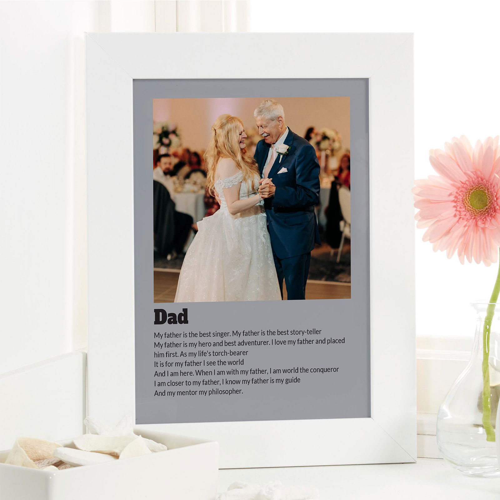 dad photo with poem custom text