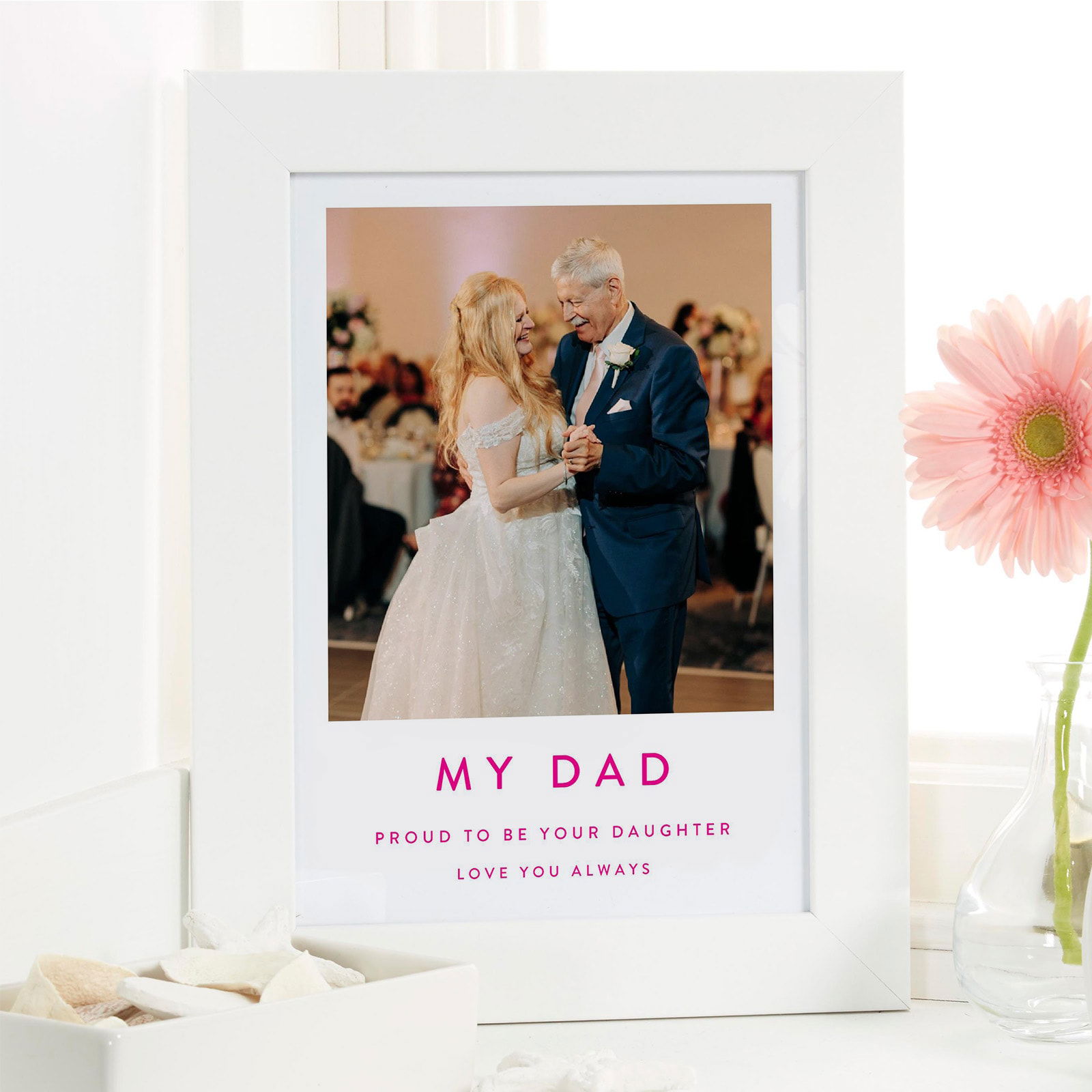 dad photo gift personalised framed print 