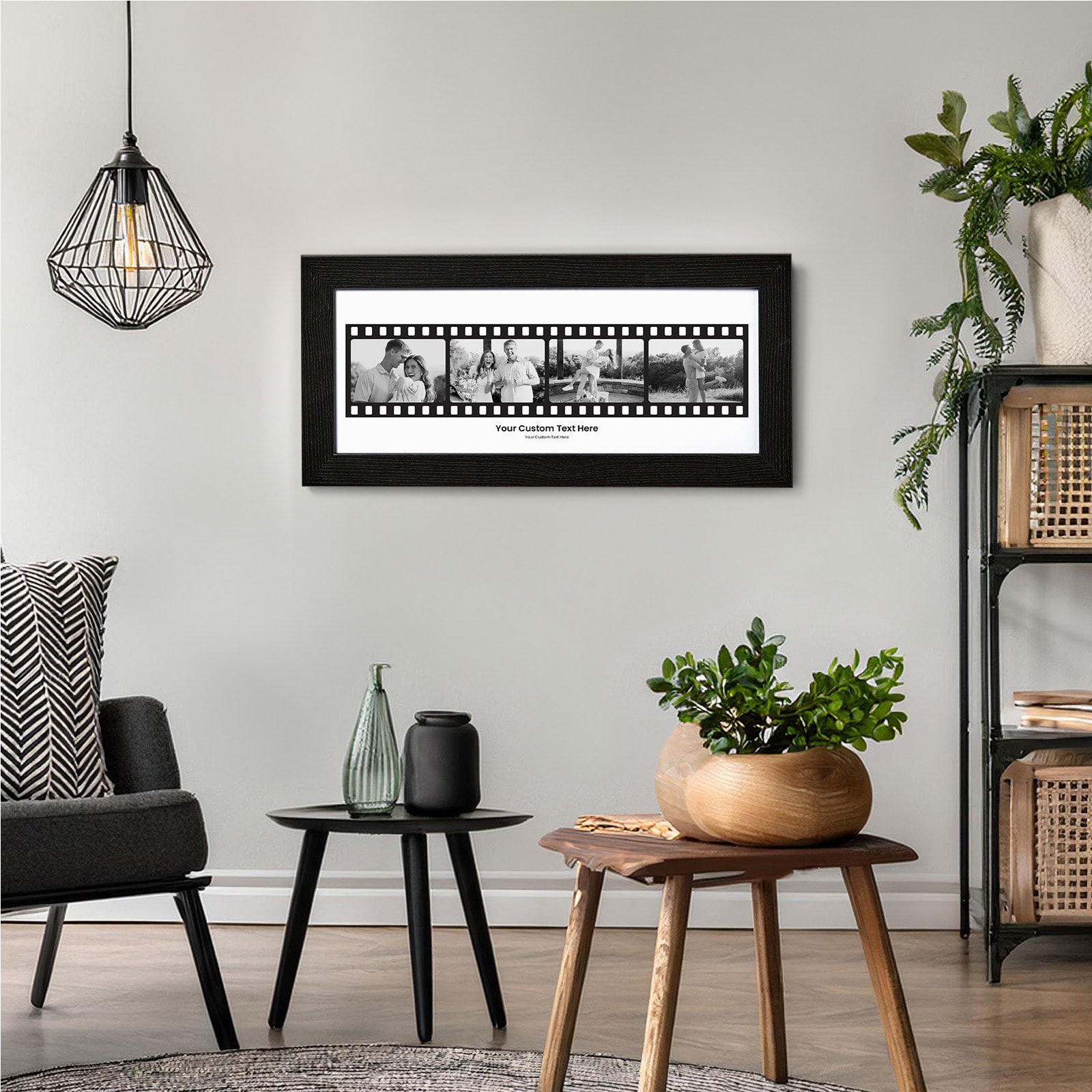 film strip panoramic picture custom text