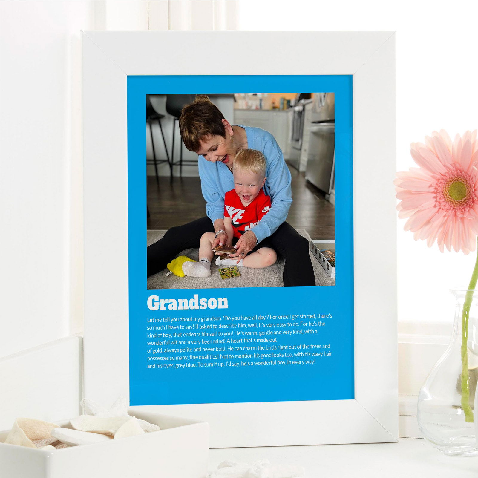 custom grandson definition gift photo wall art