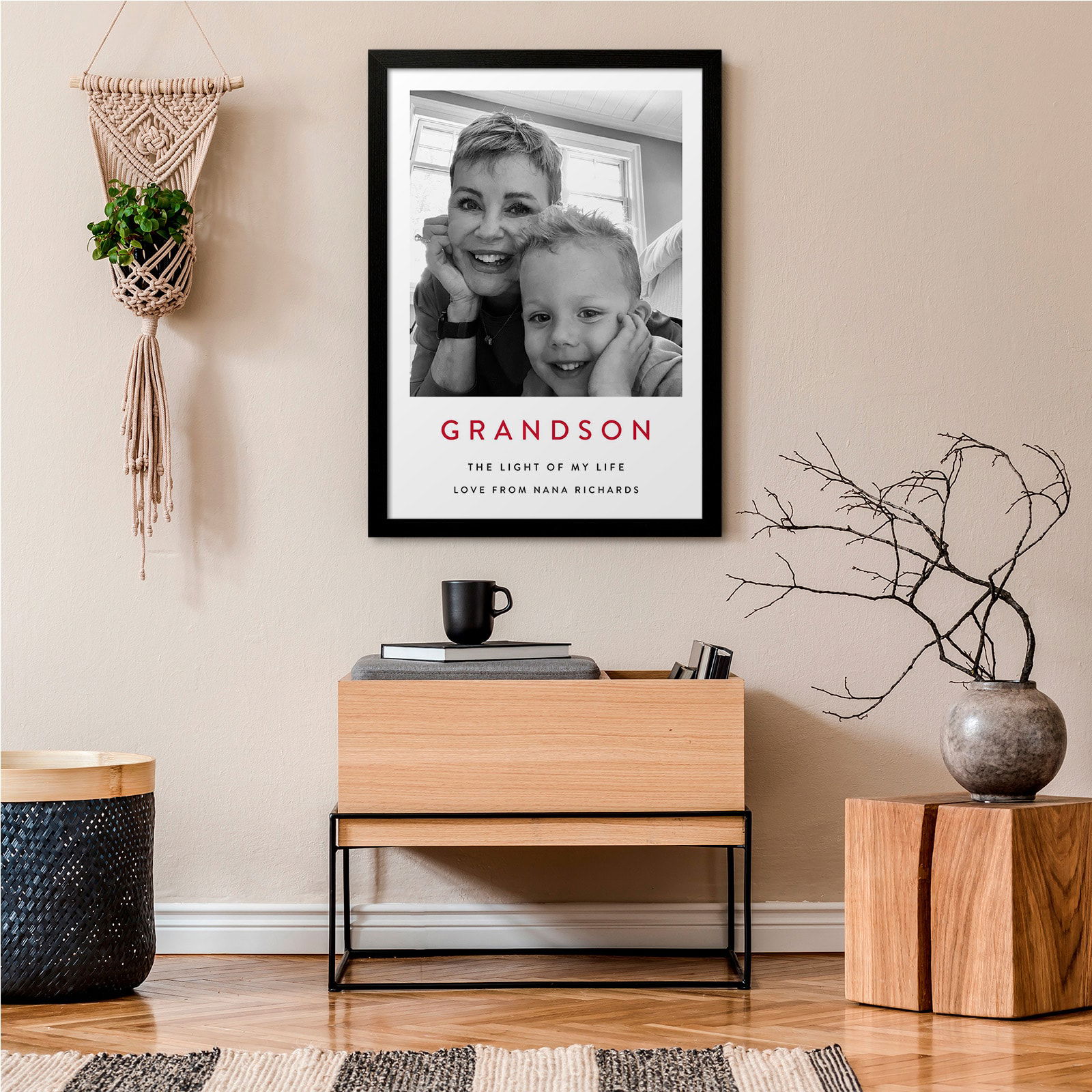 grandson photo print framed