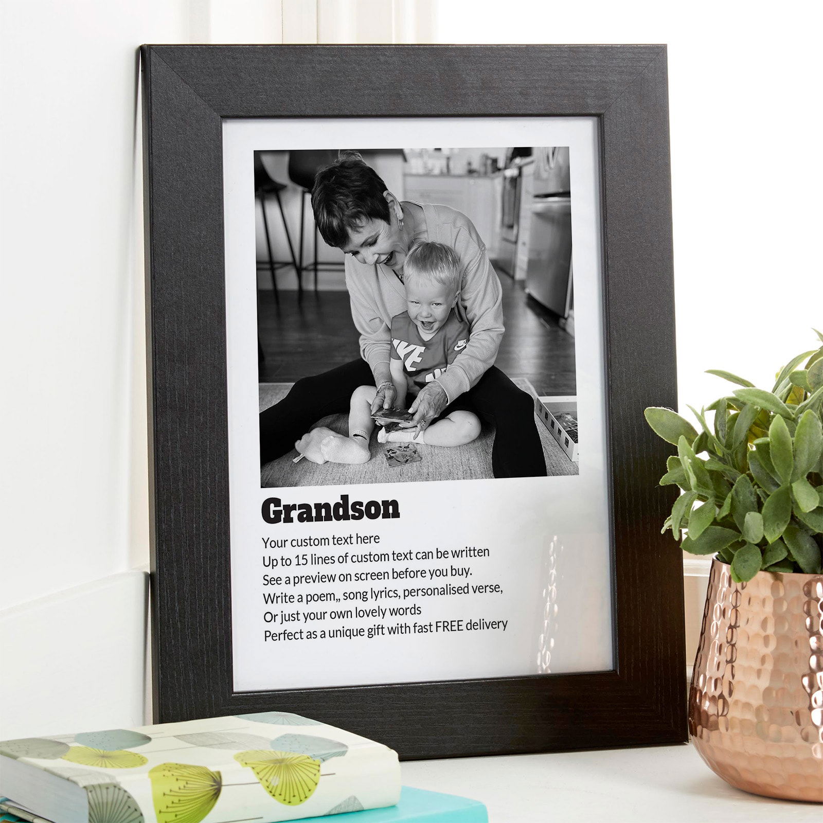 photo gift for grandson with verse