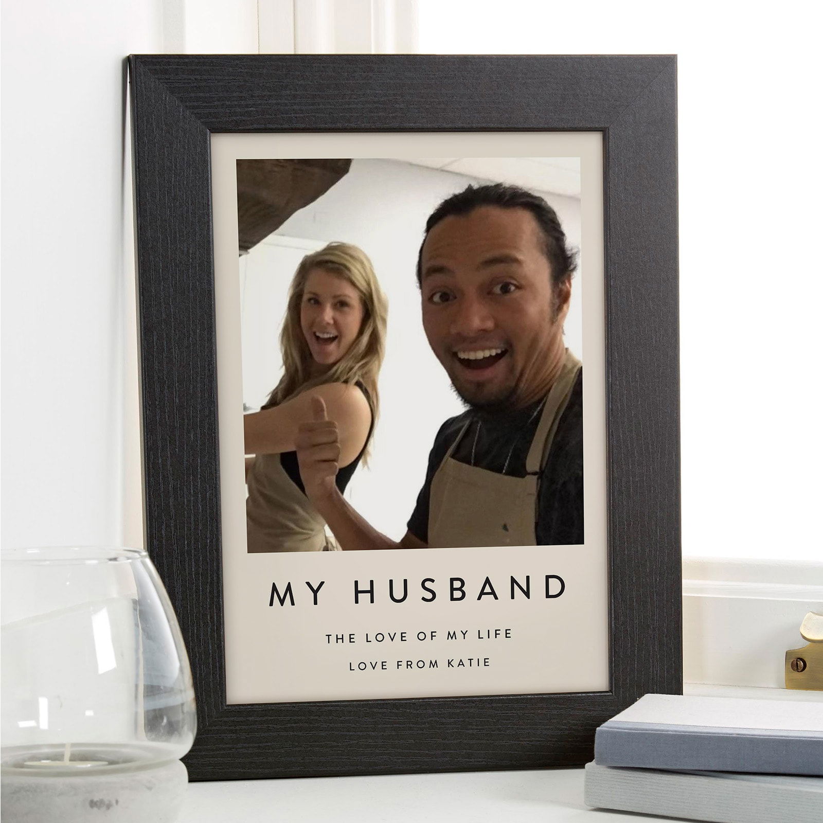 custom photo print of husband