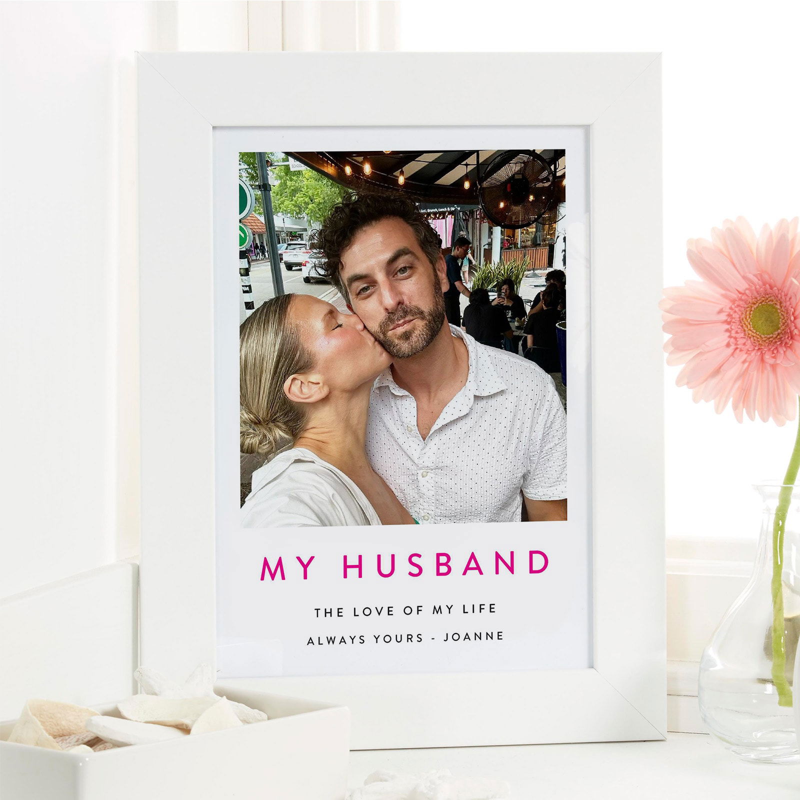 personalised husband photo gift wall art print