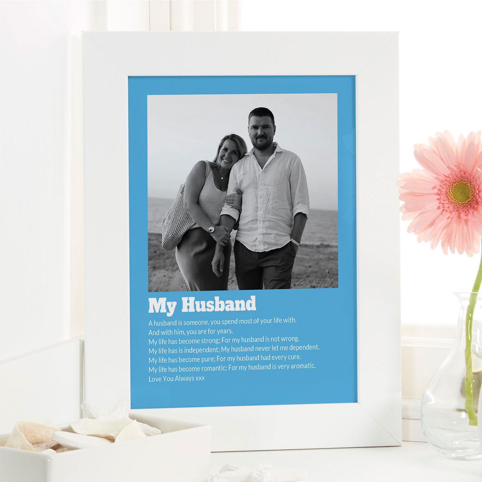 photo gift for husband with verse