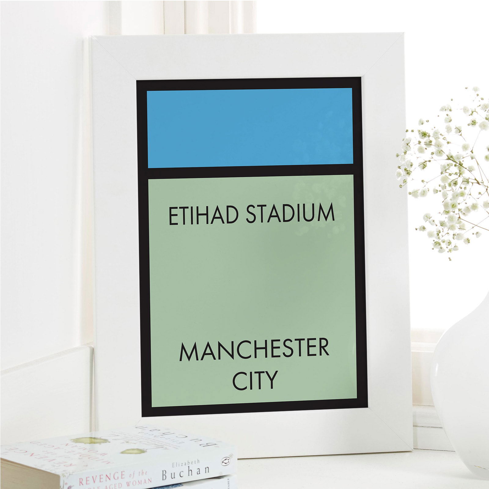 personalised monopoly football team ground print