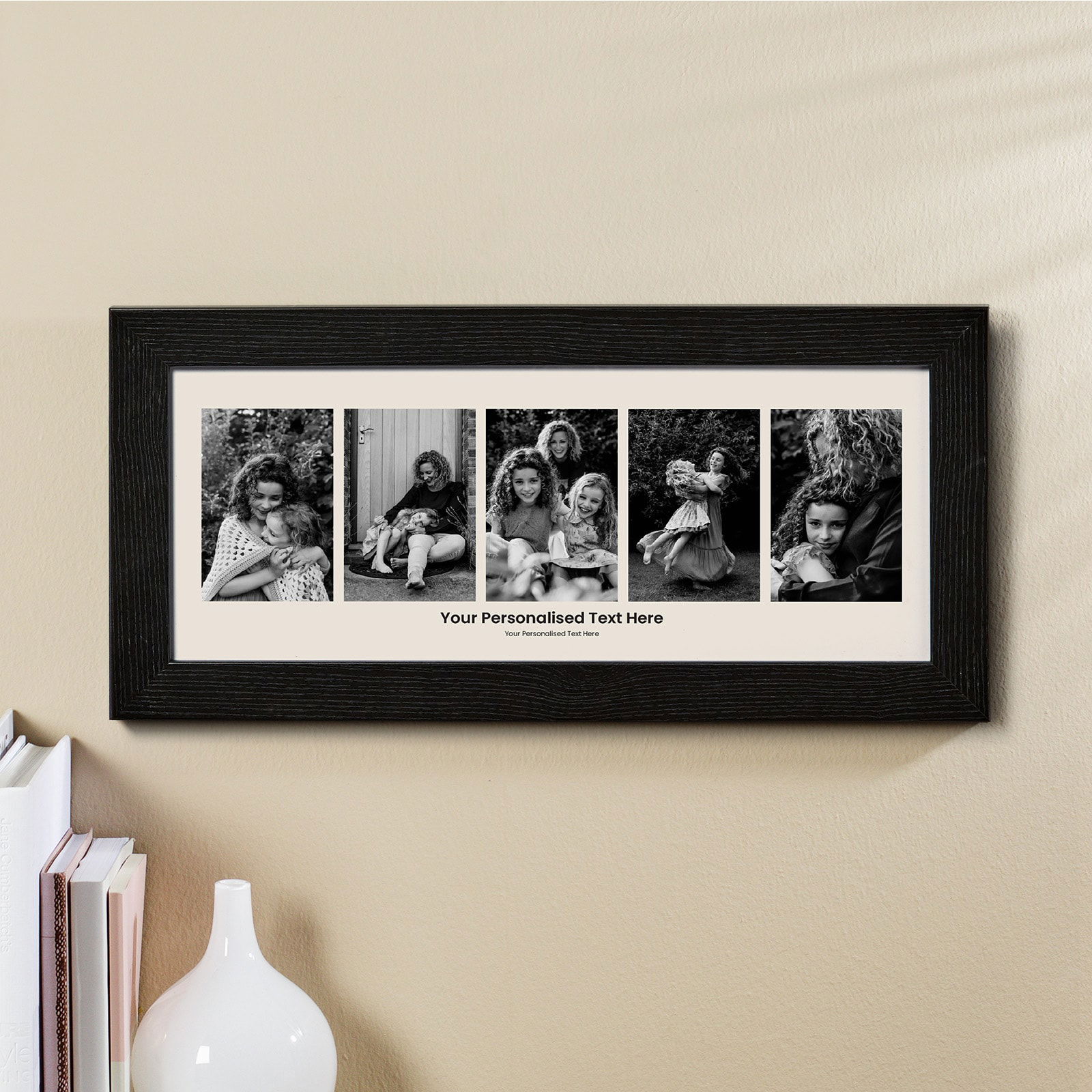 custom photo picture with 5 images & text
