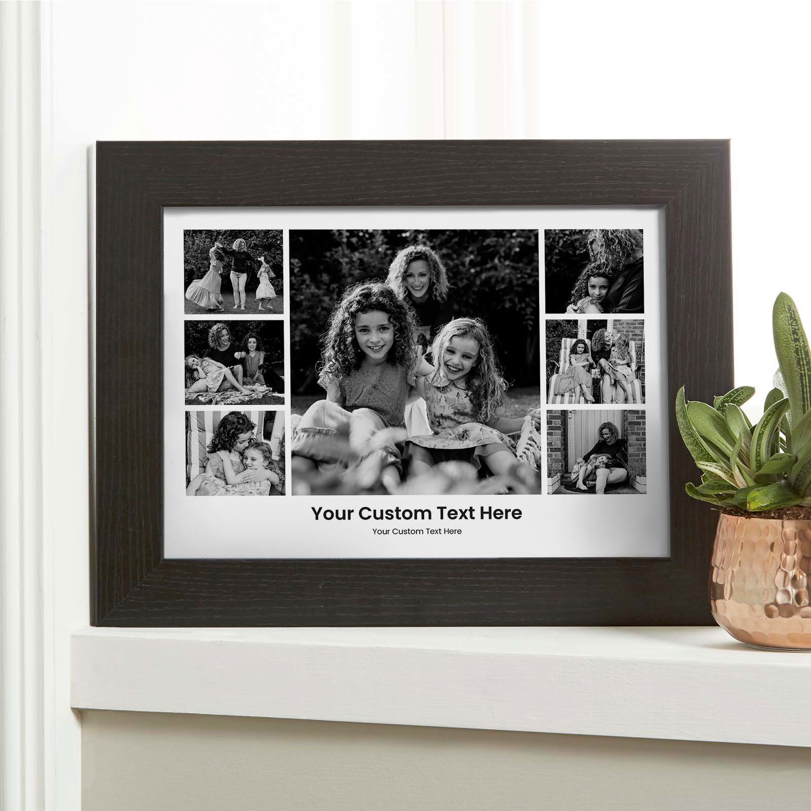 multi photo picture print custom text