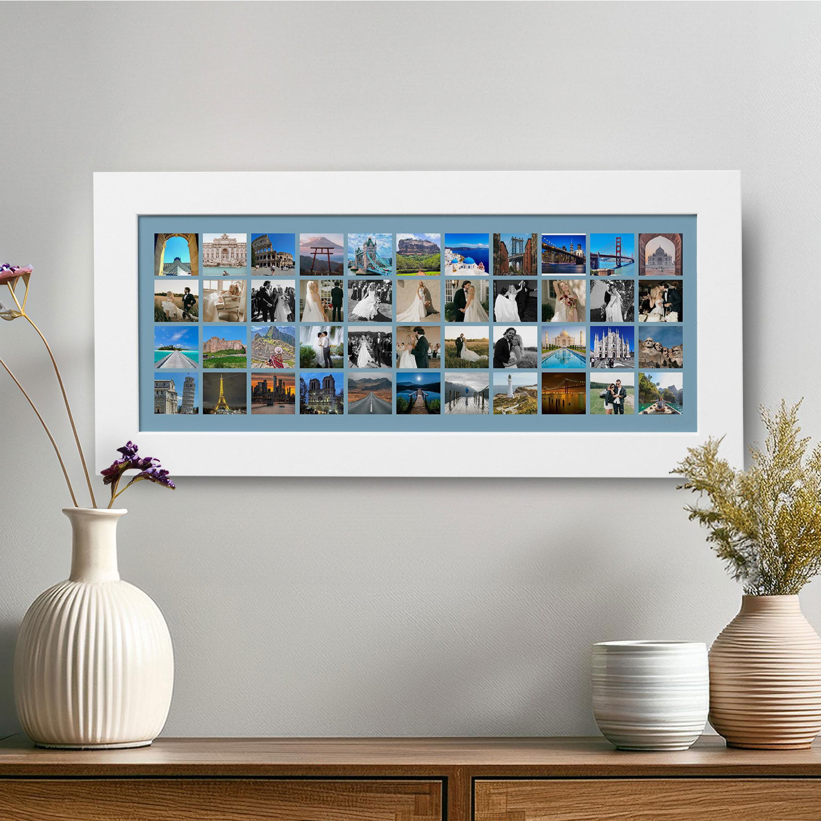 multiple photo images framed print