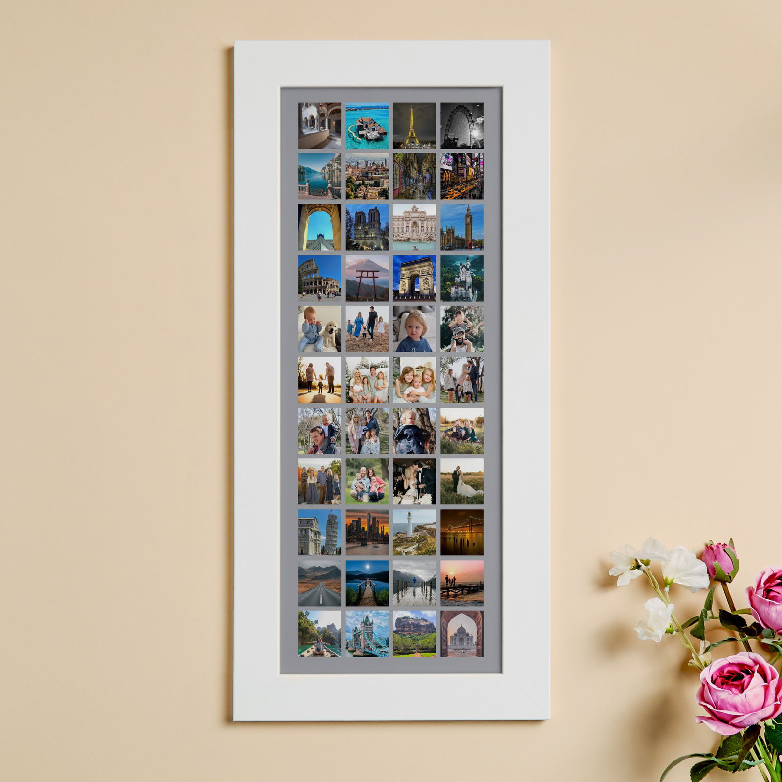 custom photo wall art with multiple images collage