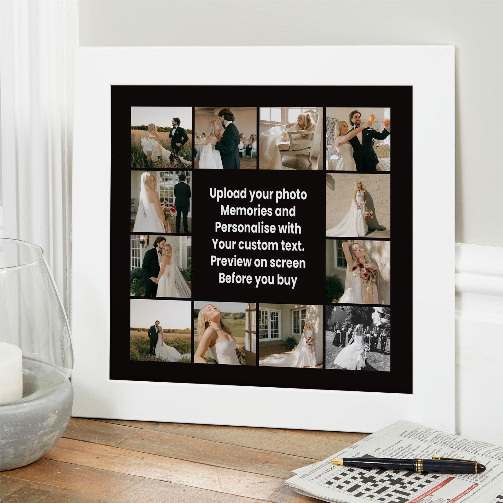 custom text picture surrounded by photos