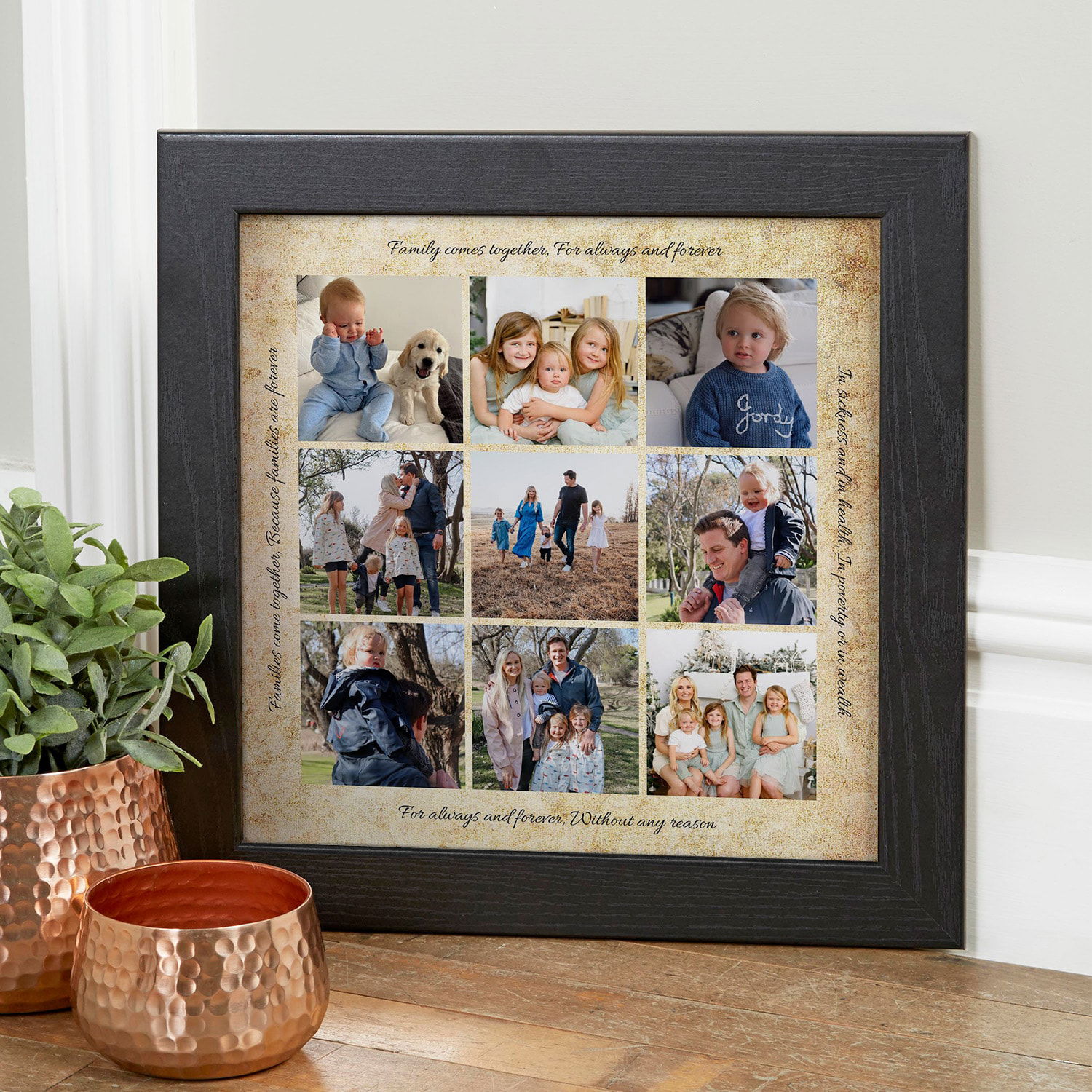 family photo gift collage framed