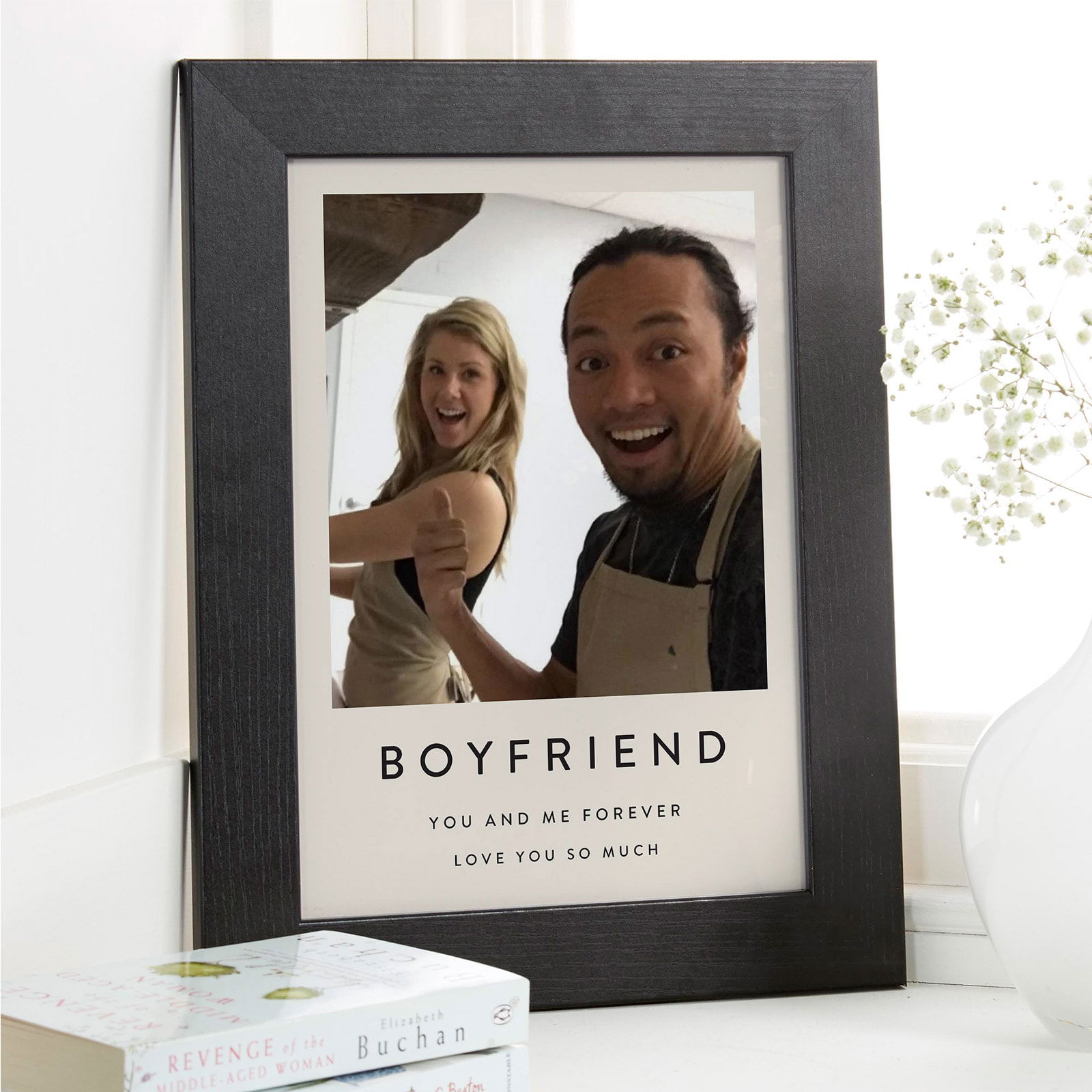 personalised boyfriend photo gift wall art print