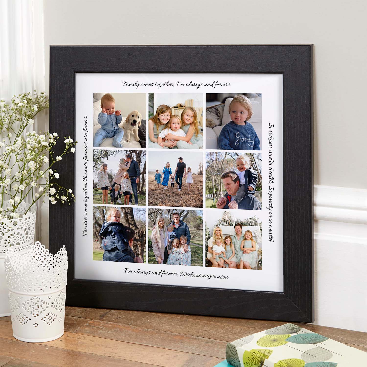 custom photo collage grid framed print