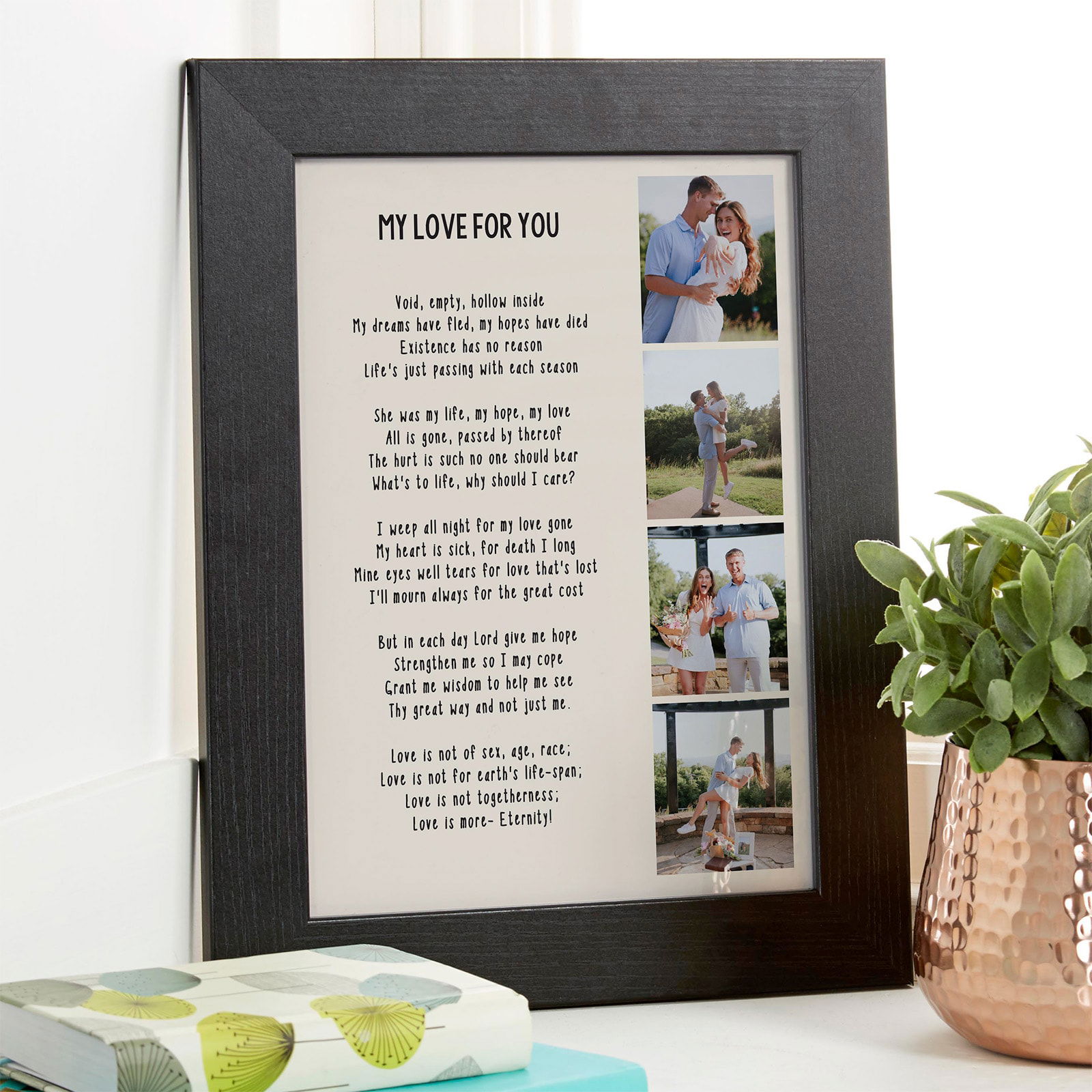 photo picture with personalised poetry print