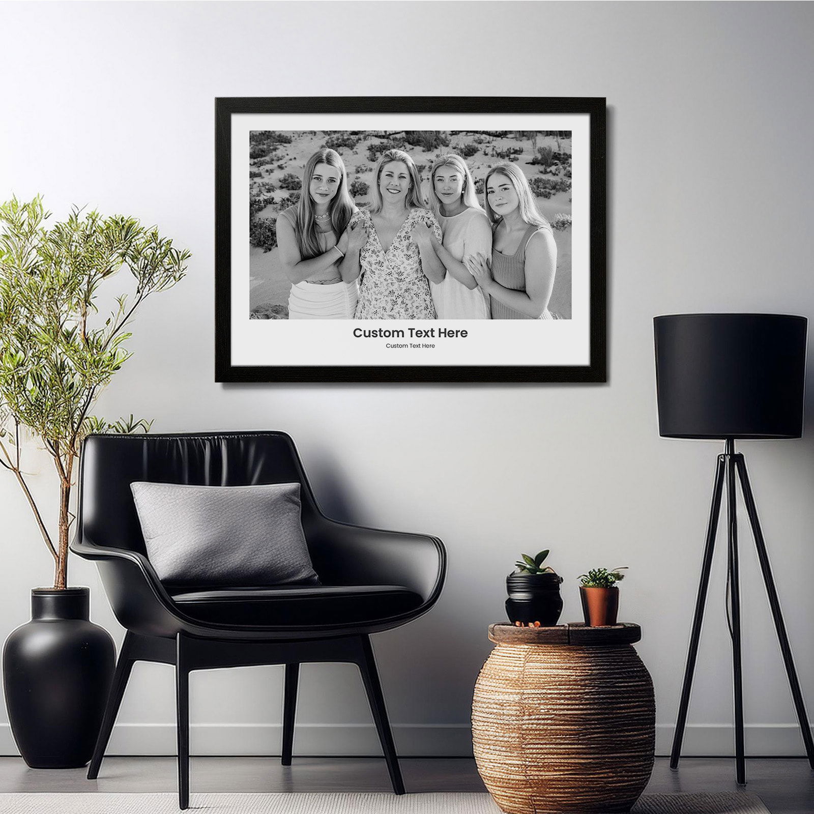 personalised photo poster lounge framed