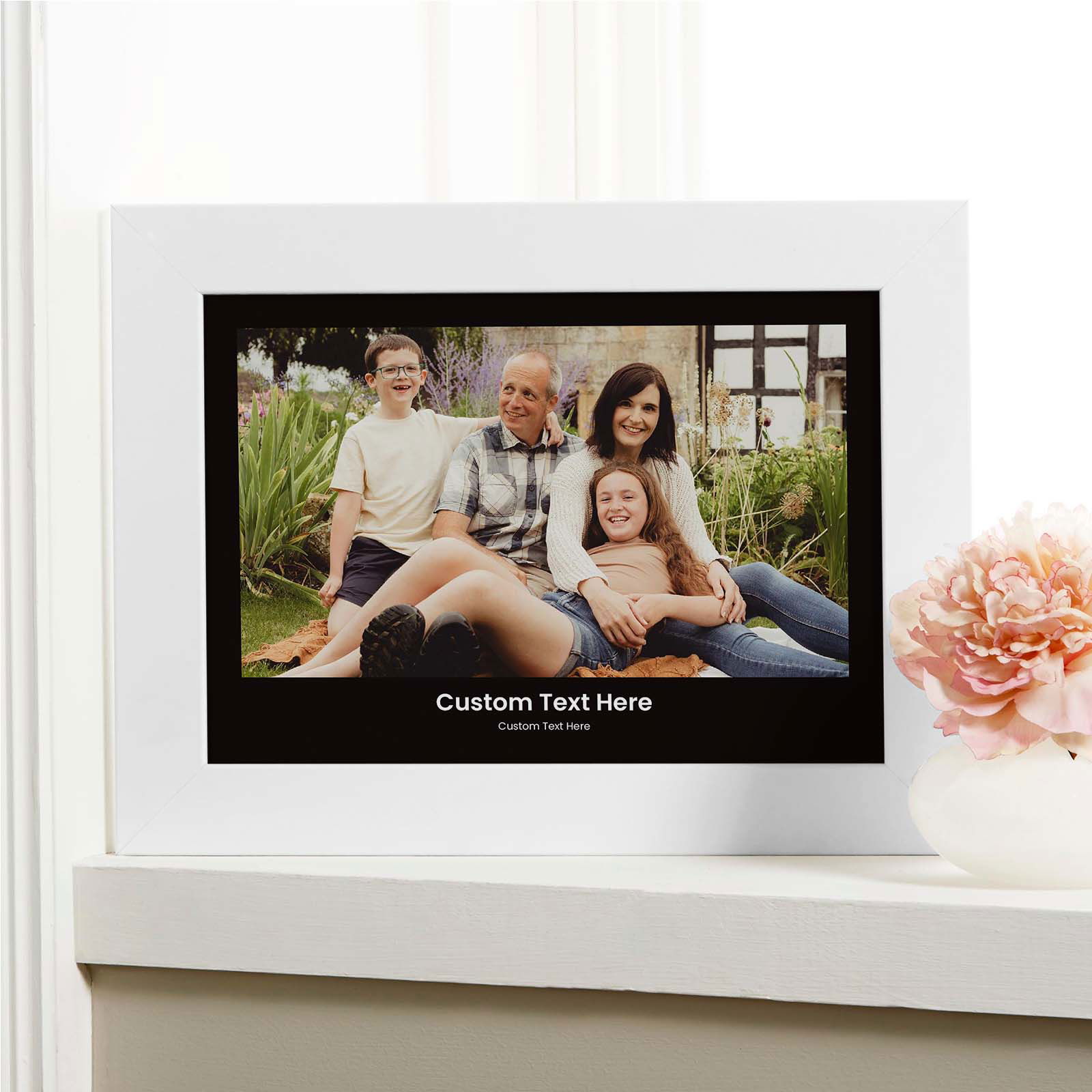 personalised photo poster with text landscape