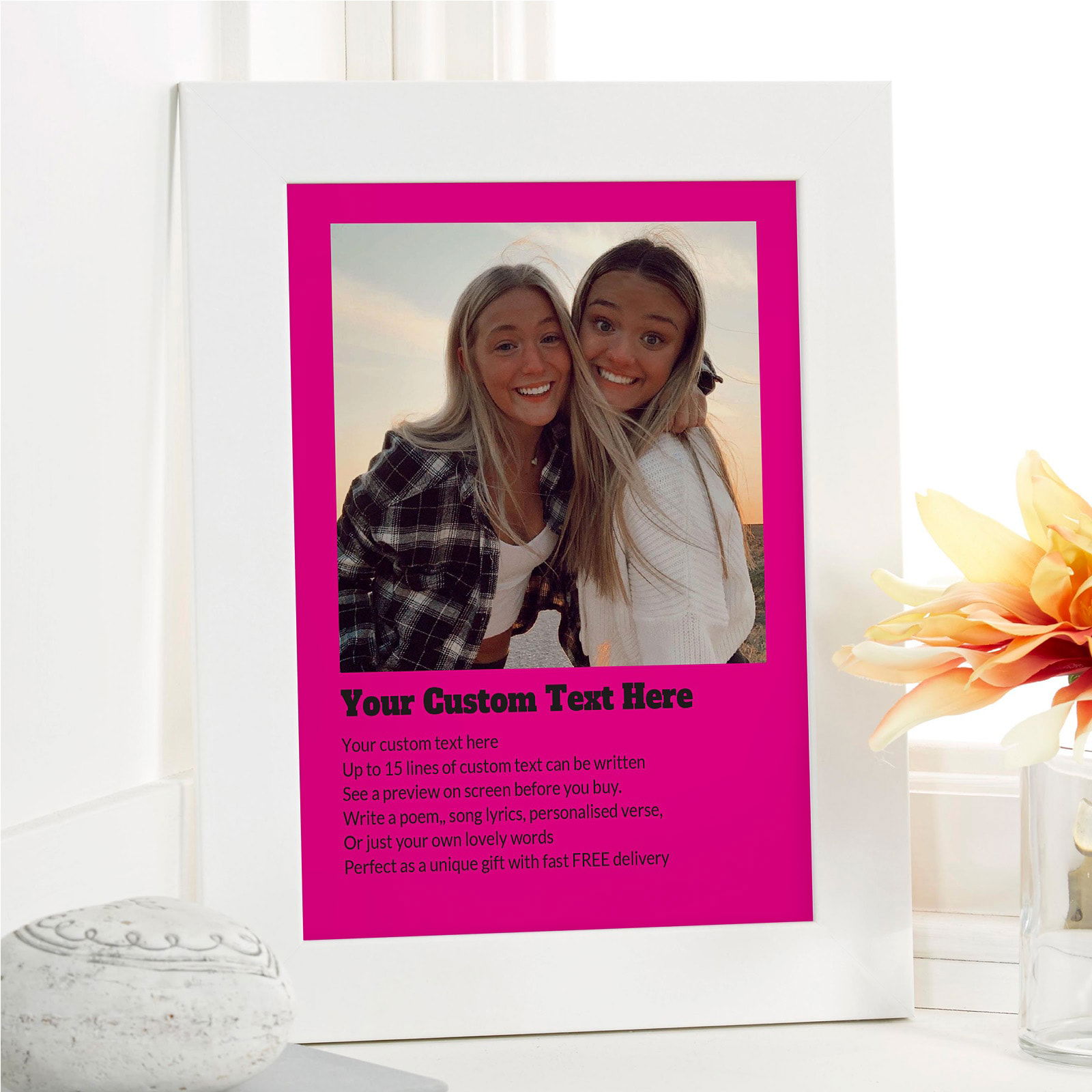 photo picture with text personalised