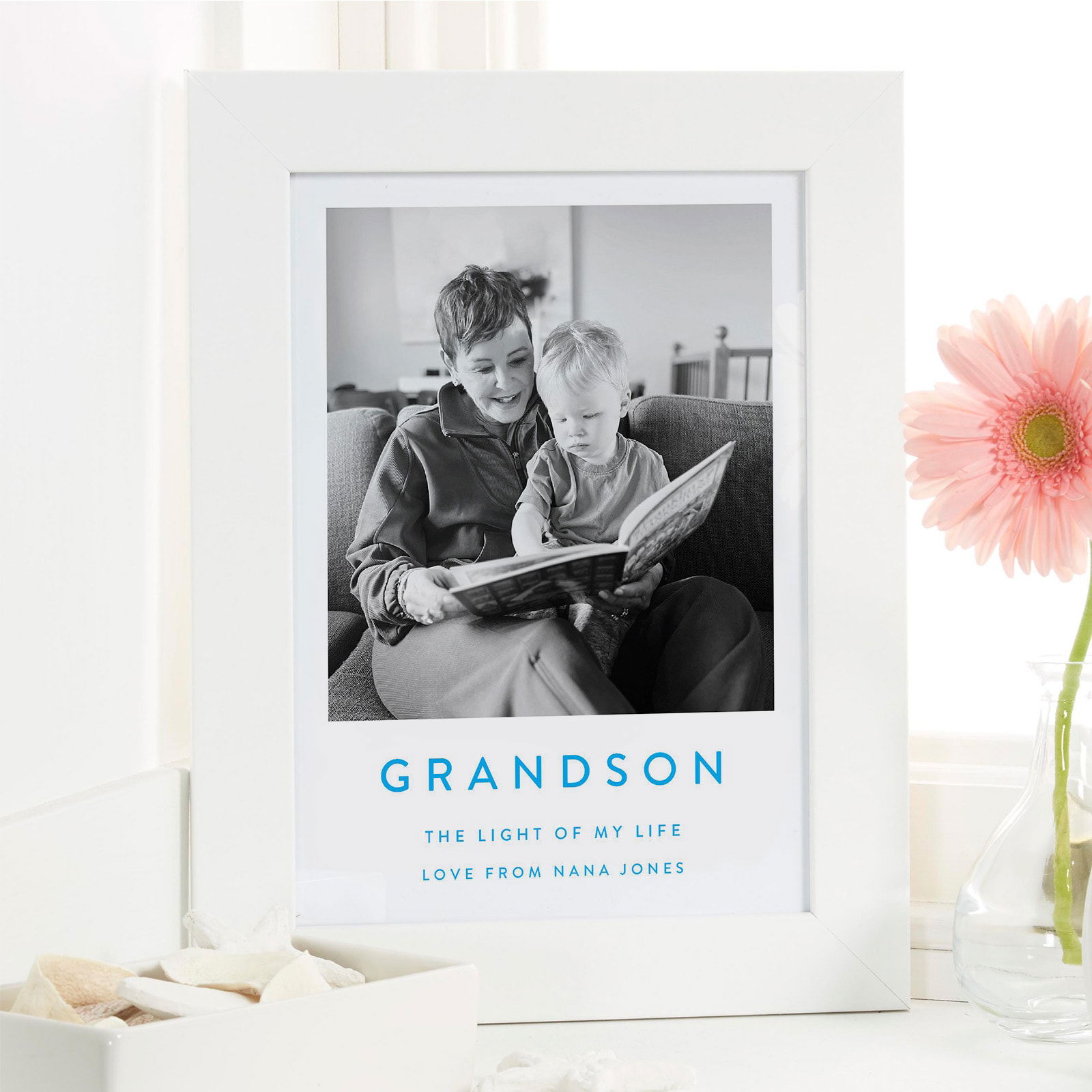 grandson gift photo wall art print