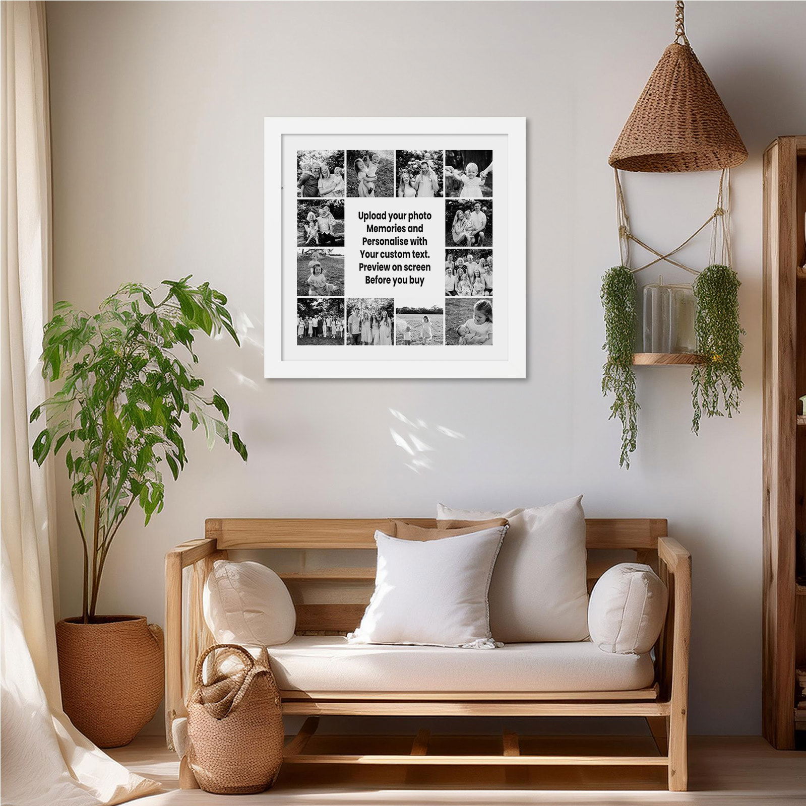 photo collage personalised text picture lounge