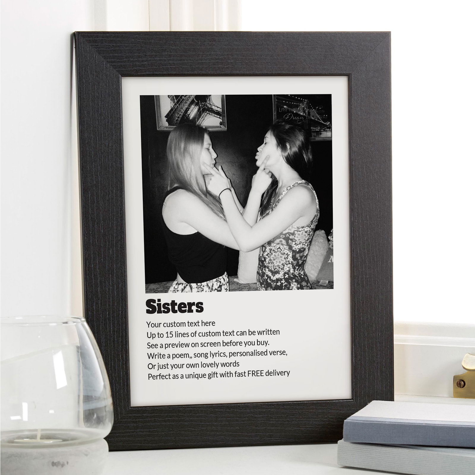 custom sister definition gift photo wall art