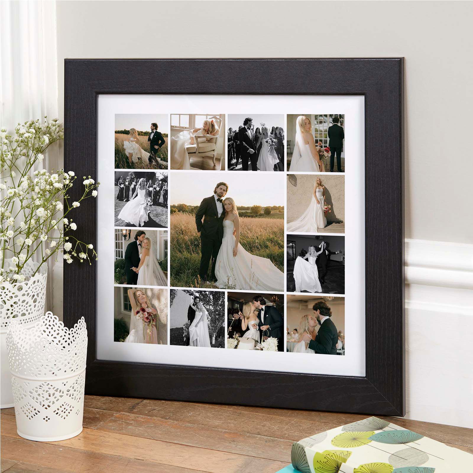 wedding photos collage wall art picture