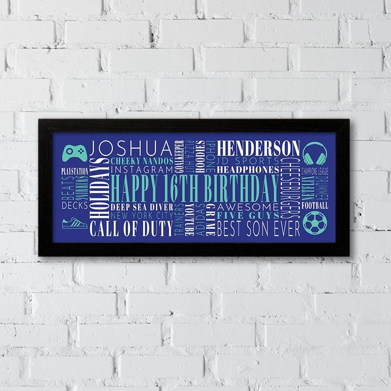 16th birthday gift inspiration personalised present